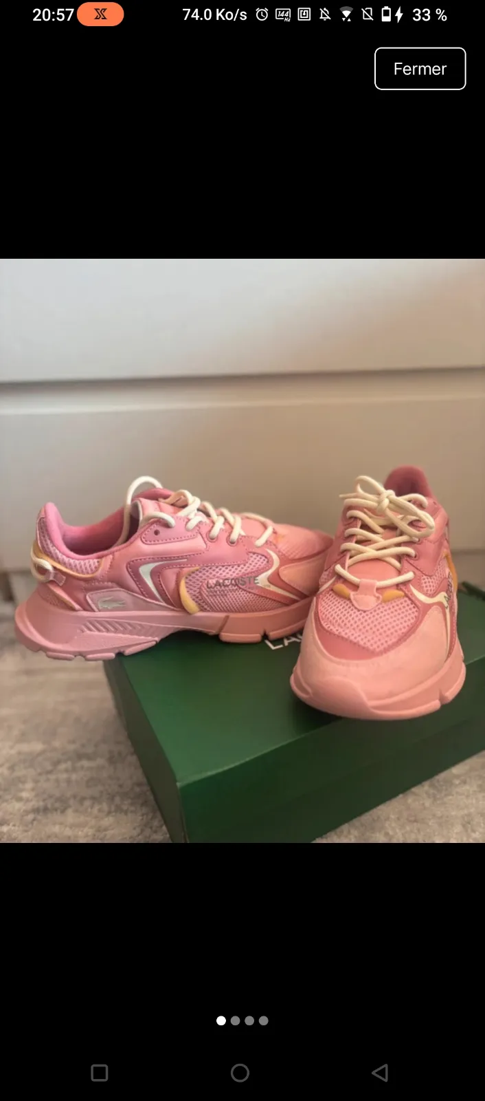Baskets roses et or femme taille 38 5