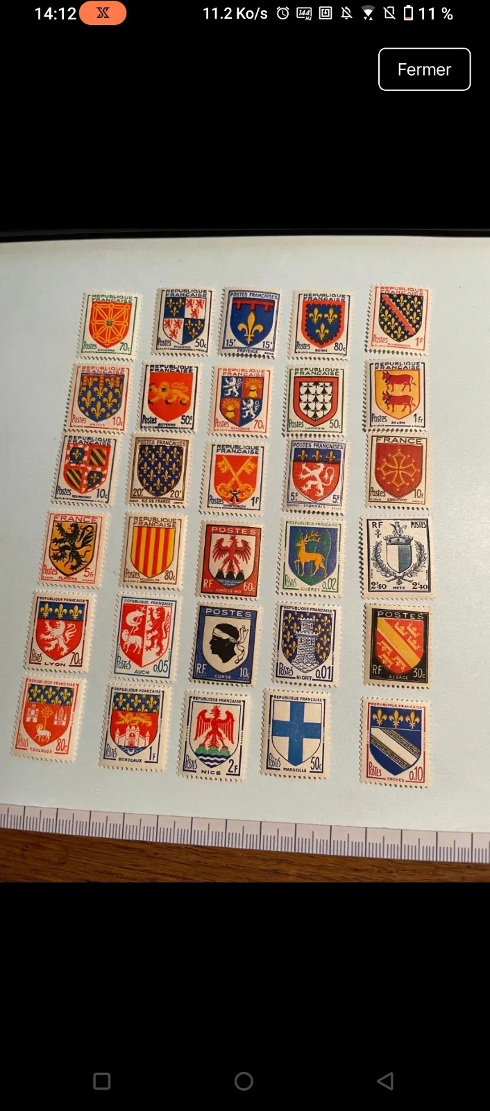 Collection 30 timbres armoiries régionales France 3