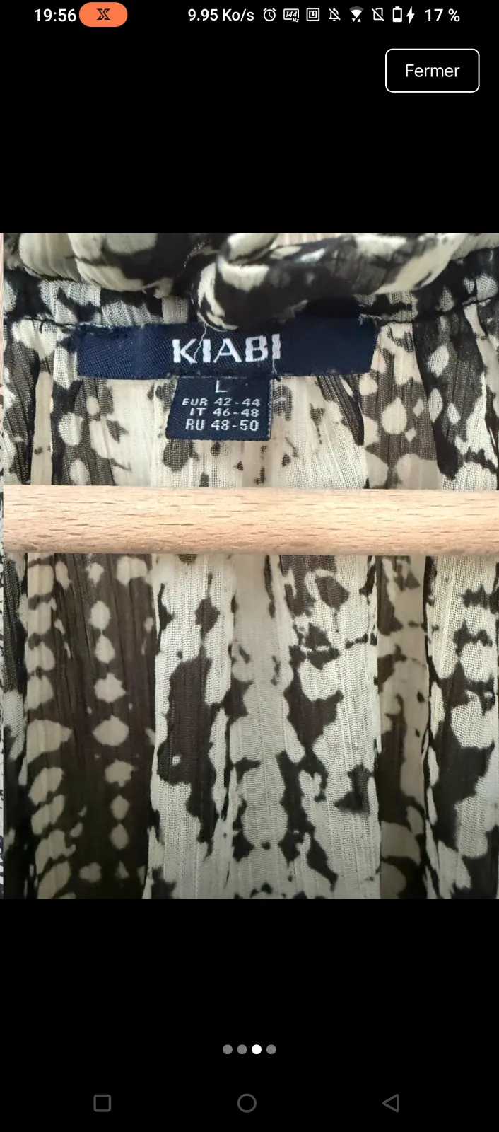 Blouse motif géométrique noir blanc 5