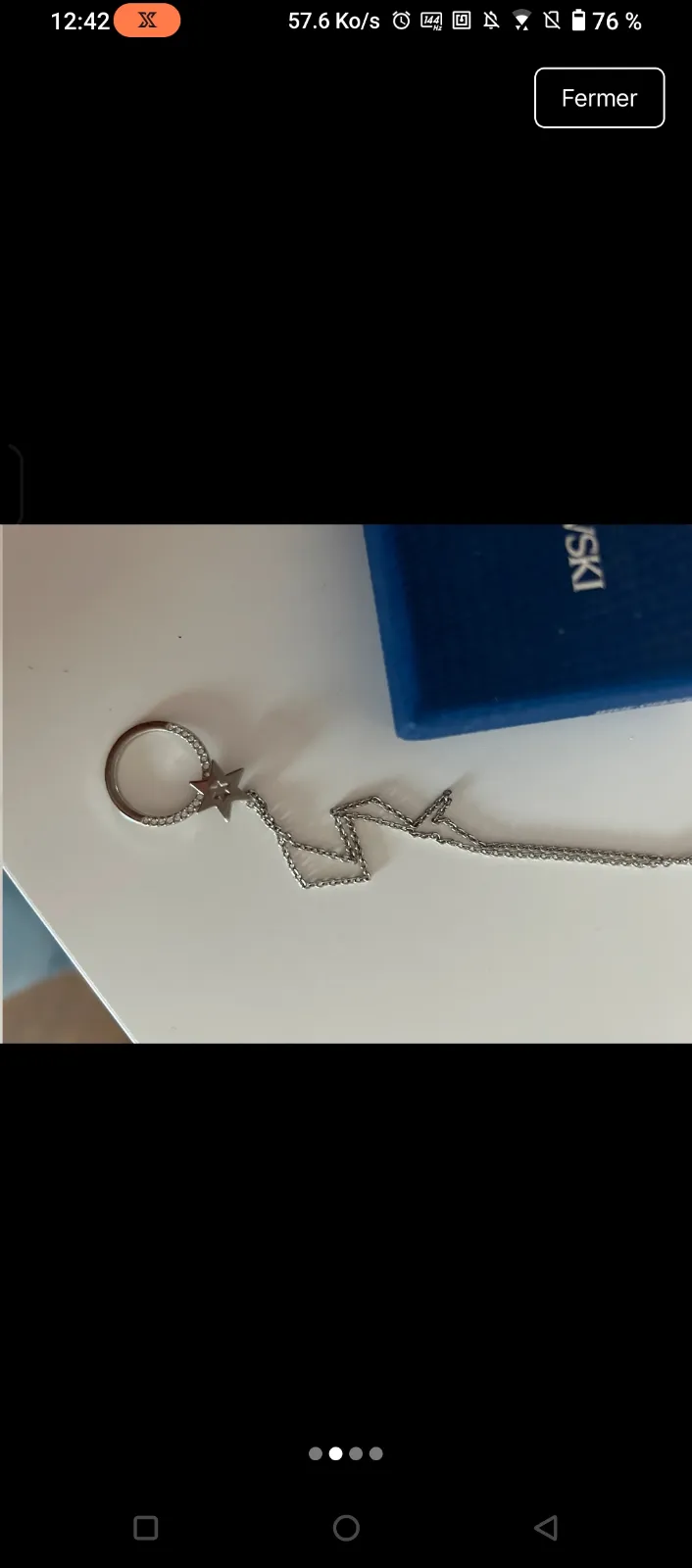 Bracelet Swarovski chaîne perlée étoile 2