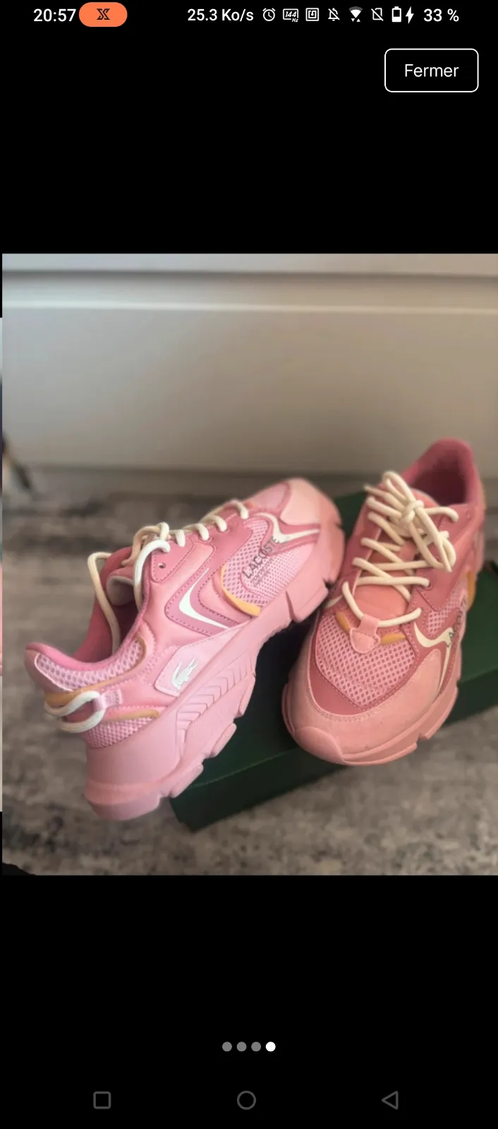 Baskets roses et or femme taille 38 4