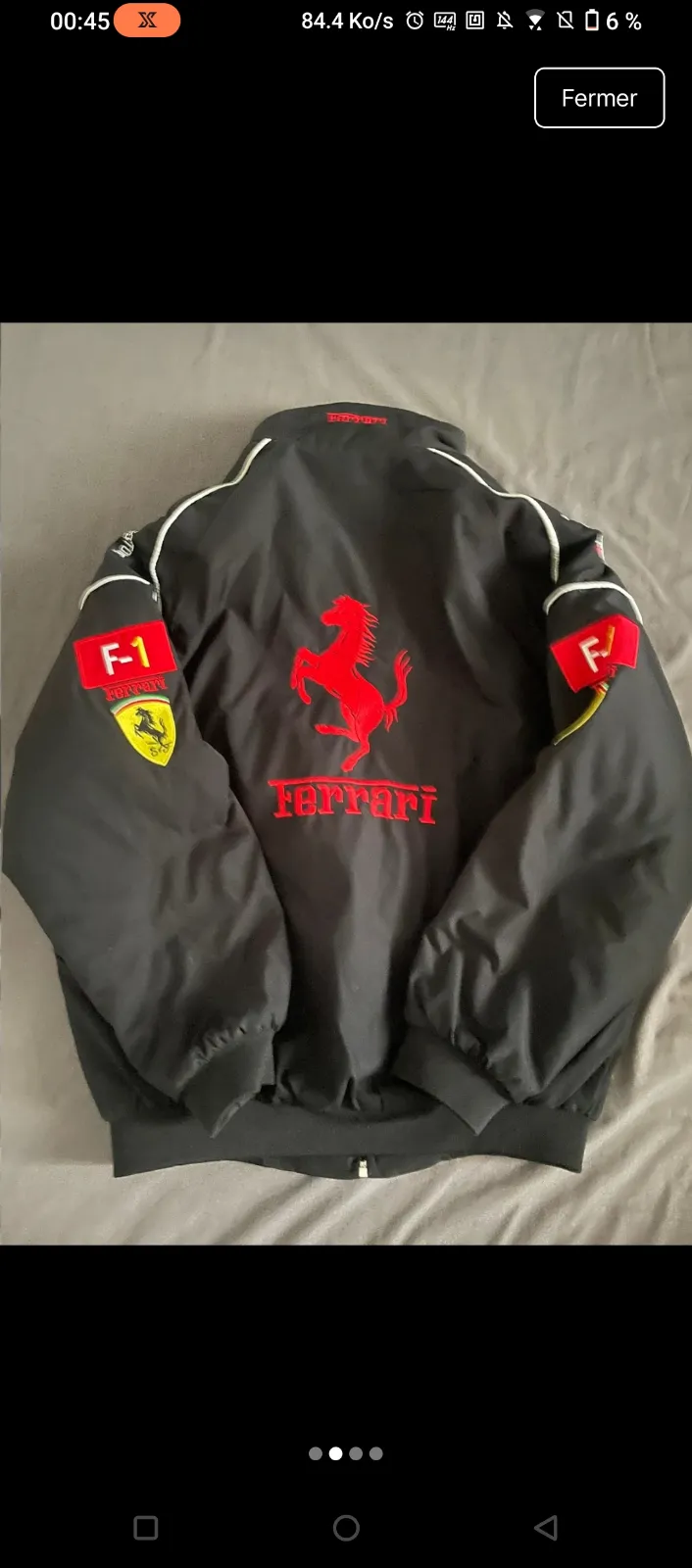 Veste Ferrari Puma Formule 1 noir rouge 2
