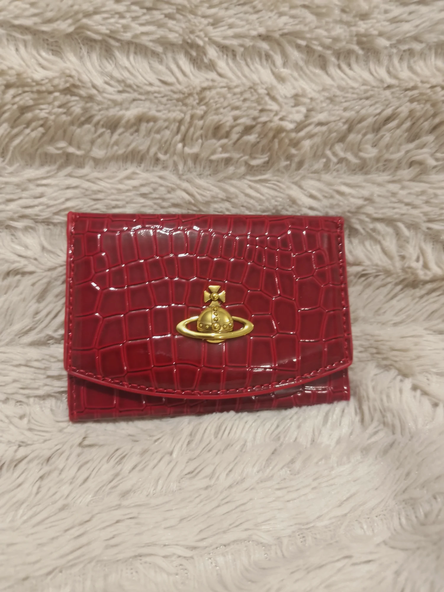 Portefeuille Vivienne Westwood en cuir verni rouge – Vivienne Westwood – taille Taille unique