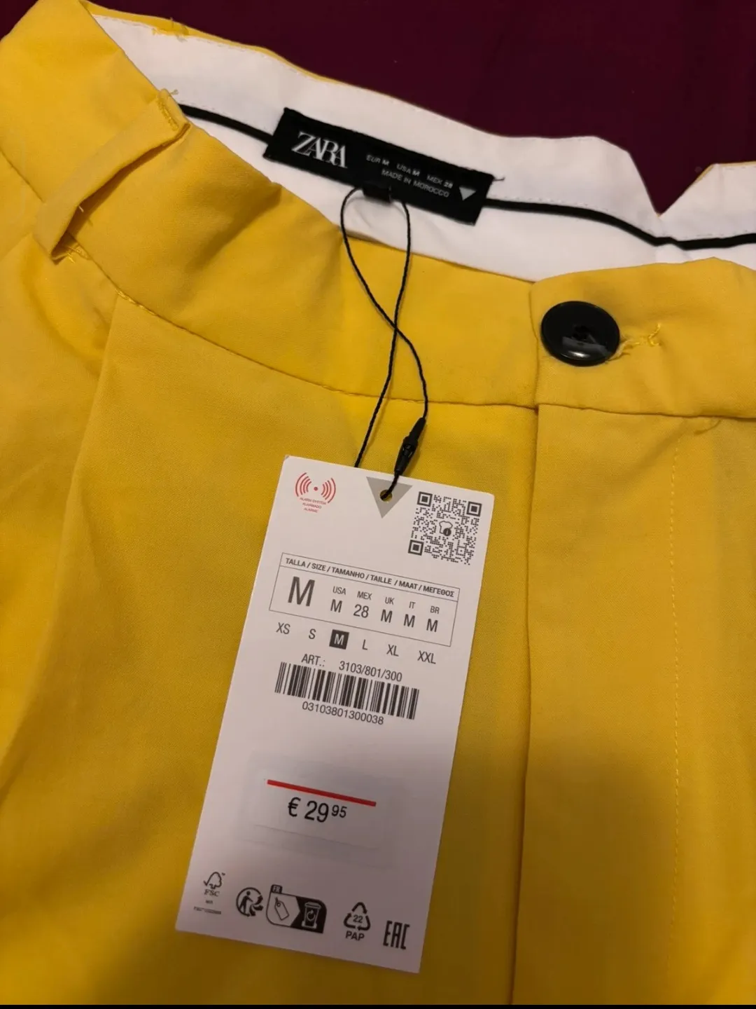 Pantalon large jaune vif 2