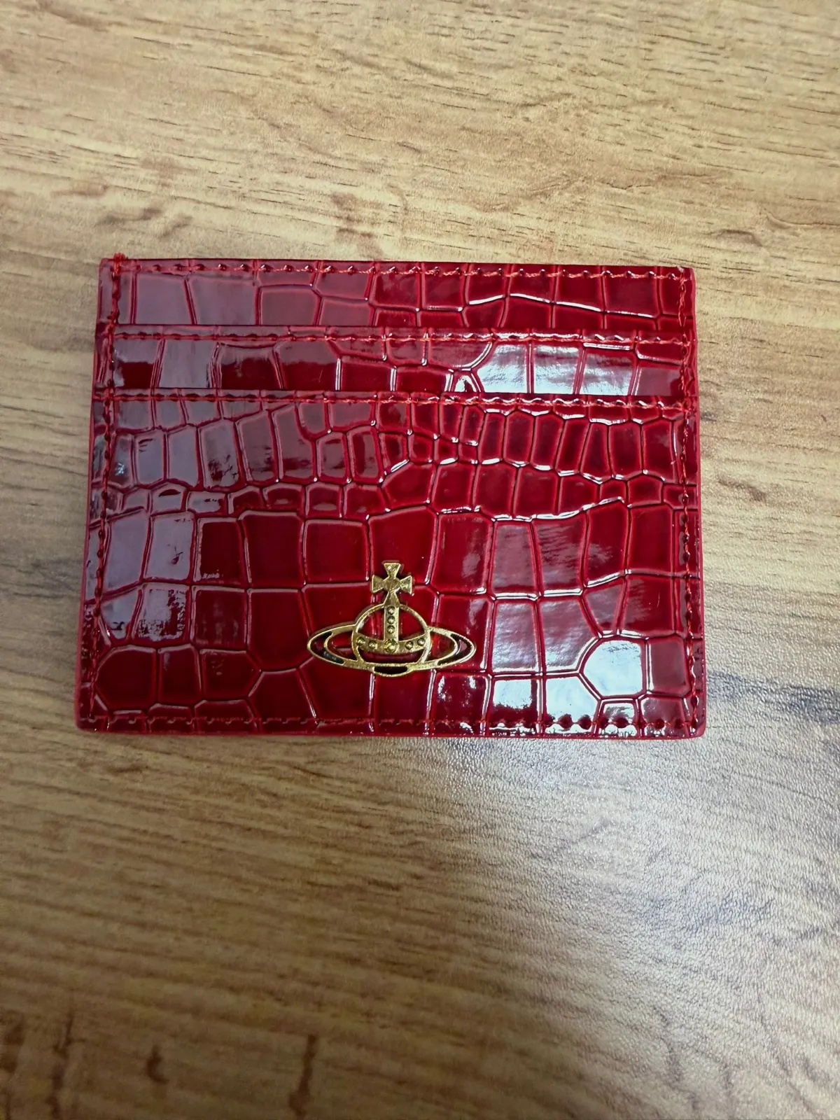 Porte-cartes Vivienne Westwood rouge effet crocodile – Vivienne Westwood – taille Taille unique 2