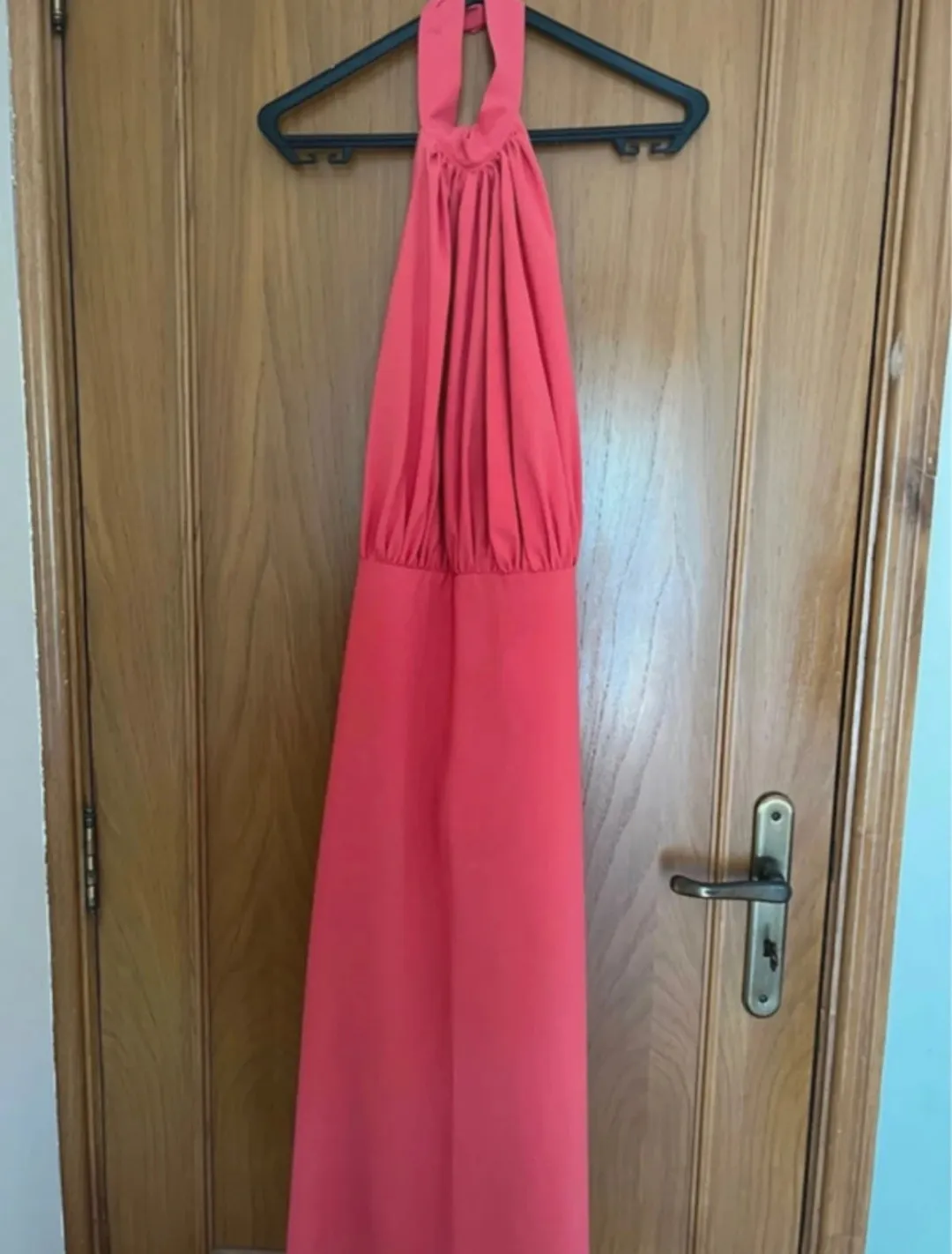 Red Halter Neck Maxi Dress 3