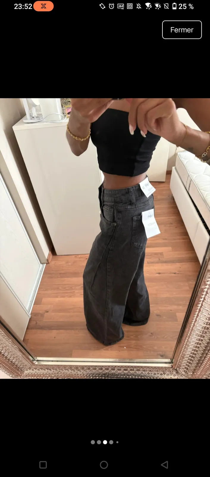 Combinaison Zara denim noir ajustée 6