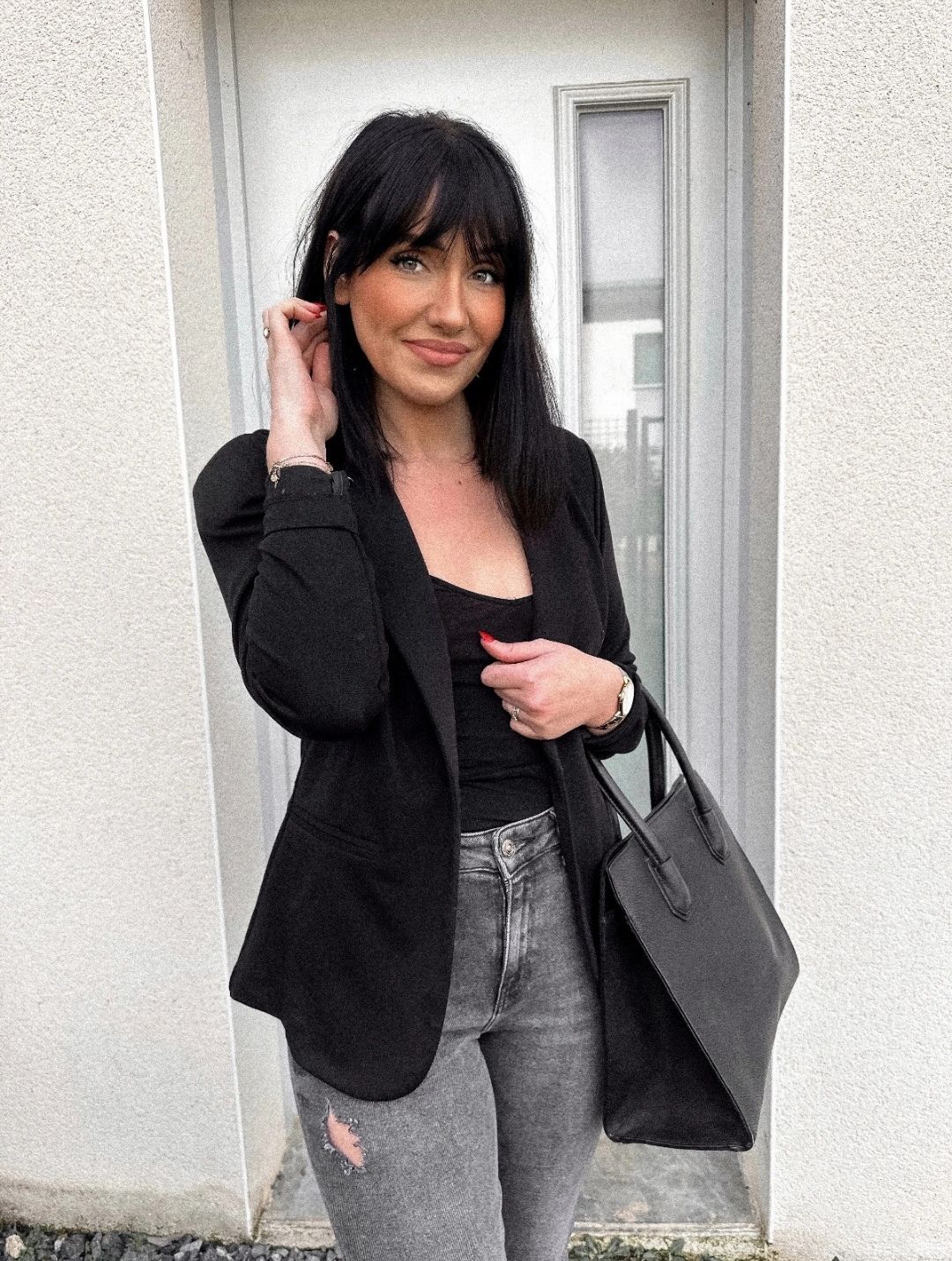Blazer noir classique femme