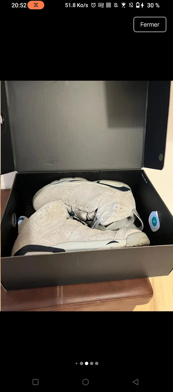 Air Jordan 6 Retro blanche bleu ciel 8