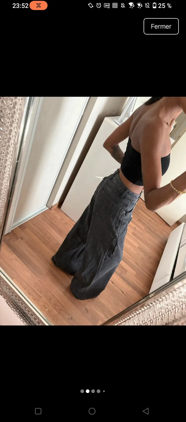 Combinaison Zara denim noir ajustée 5