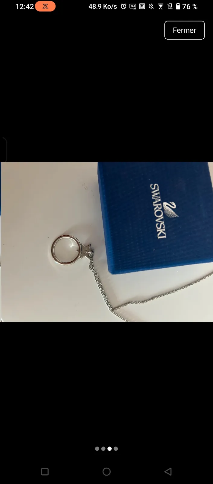 Bracelet Swarovski chaîne perlée étoile 3
