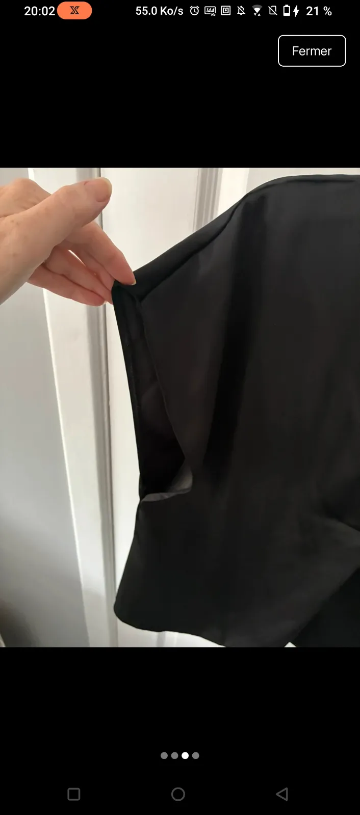 Blouse noire col cache-cœur manches courtes 5
