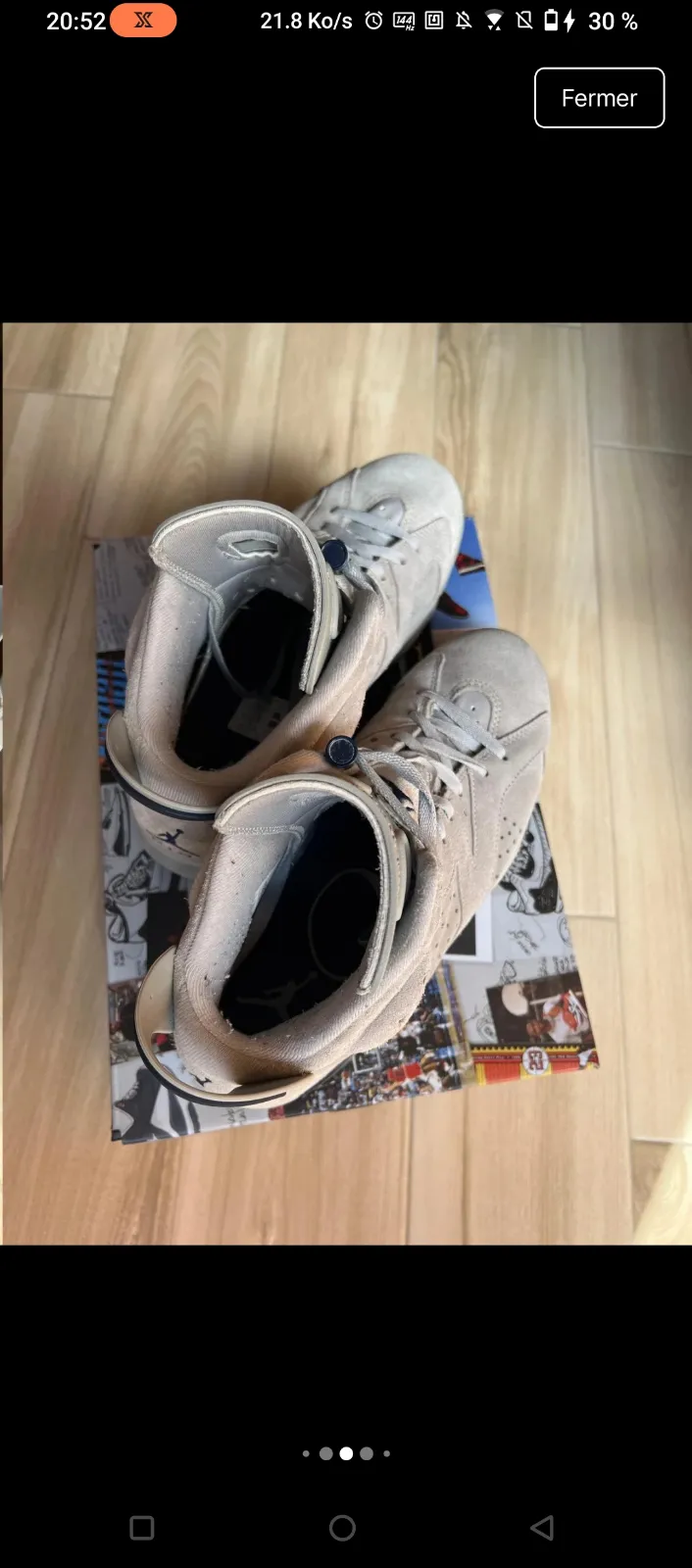 Air Jordan 6 Retro blanche bleu ciel 4