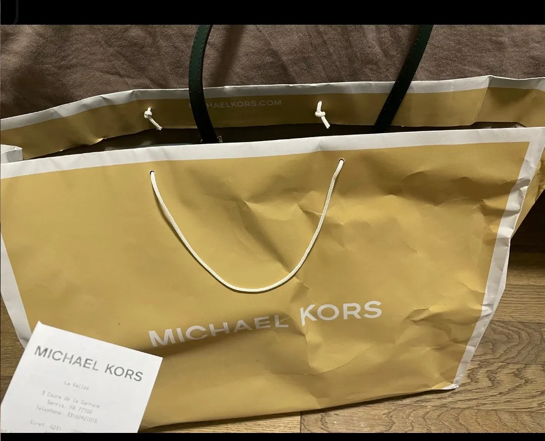 Michael Kors Tote Bag Green Leather 2