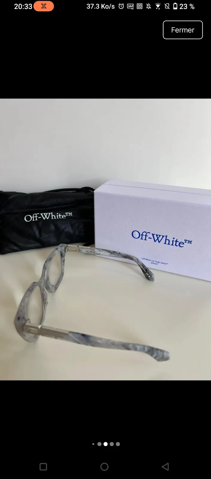 Lunettes Off-White monture translucide 8