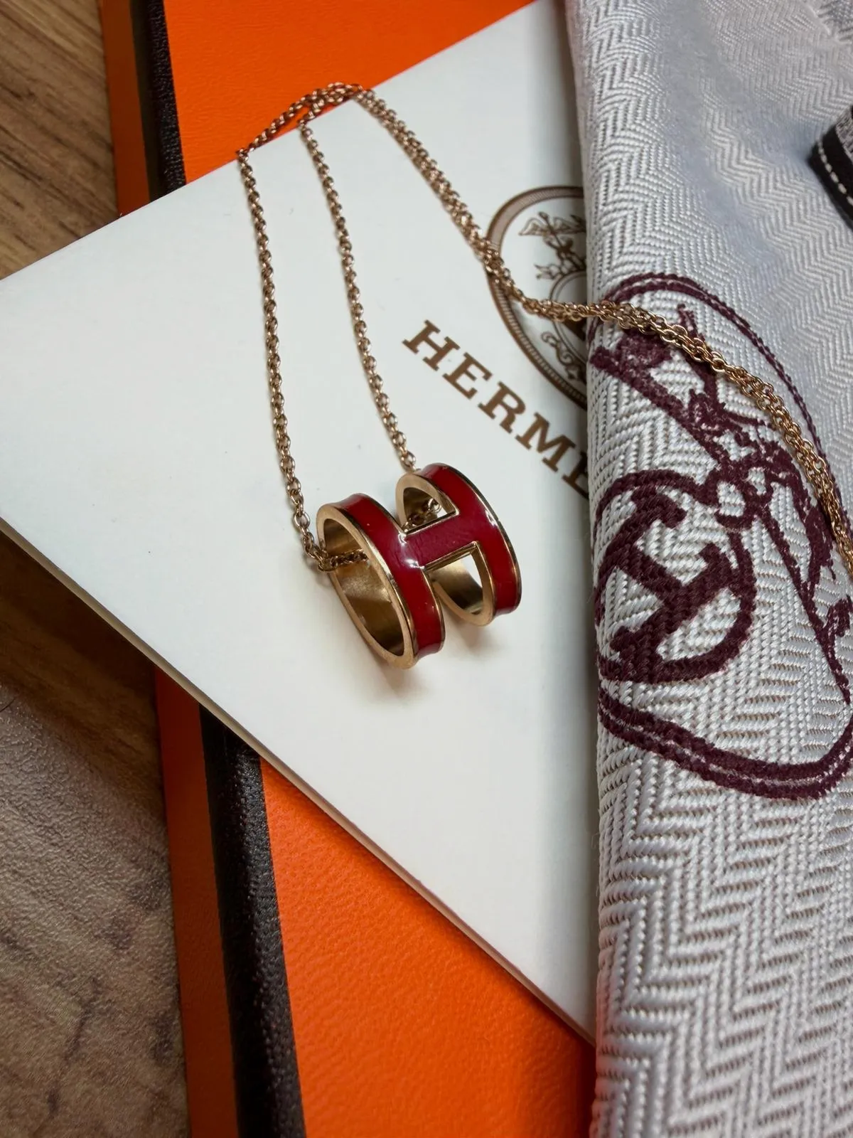 Pendentif Collier Hermès Pop H Rouge – Hermès – taille Taille unique 3