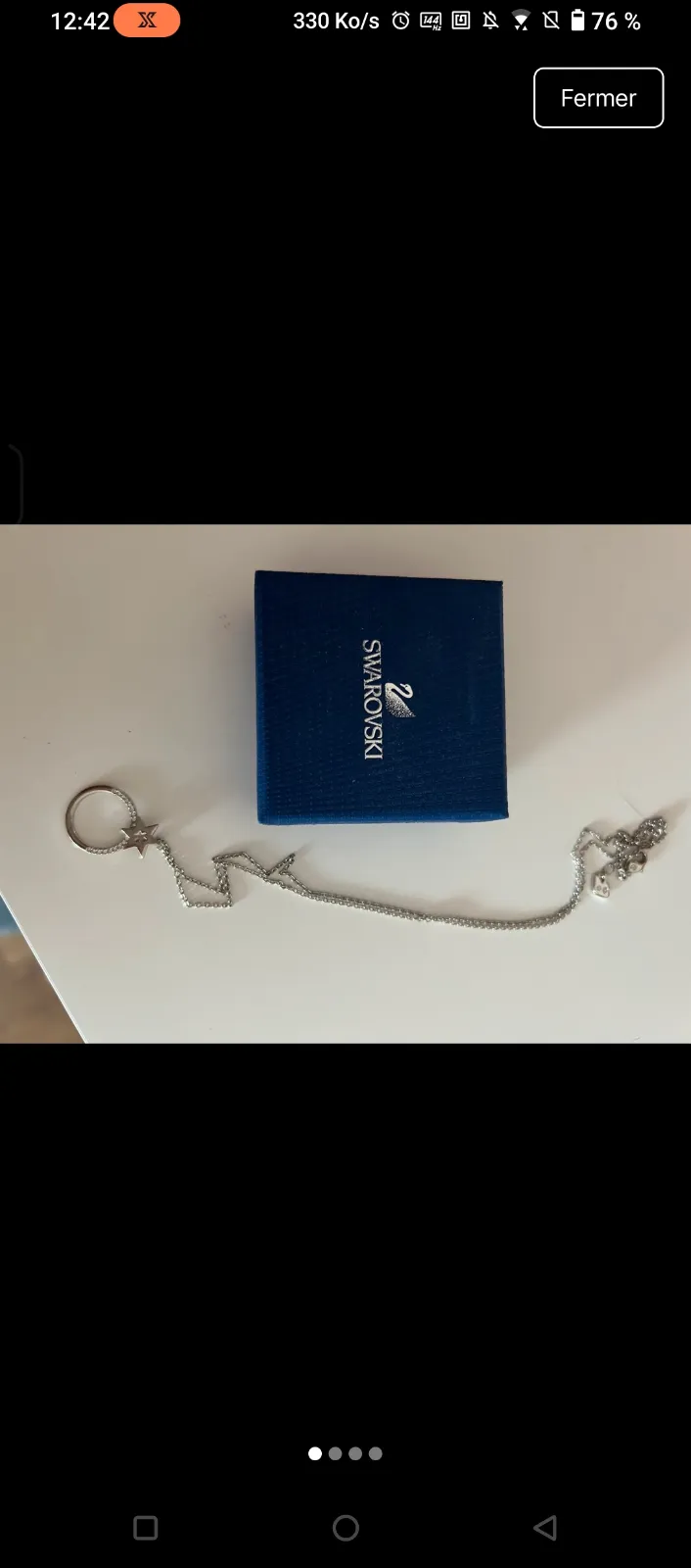 Bracelet Swarovski chaîne perlée étoile 5