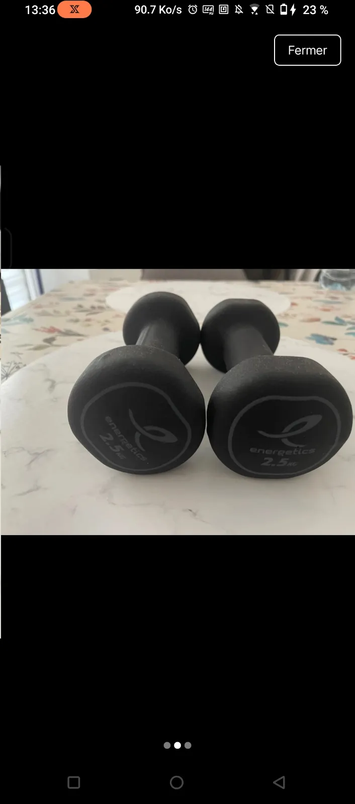 Paire d'haltères noirs 2 kg 2