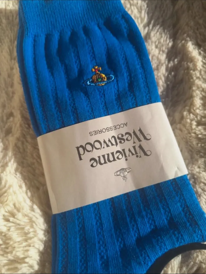 Chaussettes en maille bleu roi Vivienne Westwood – Vivienne Westwood – taille Taille unique 5