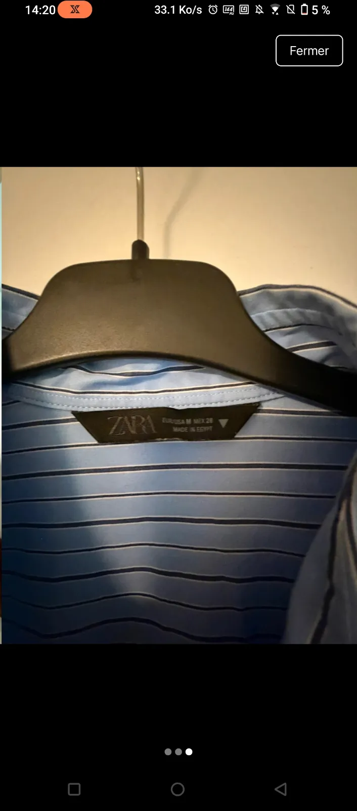 Chemise à rayures bleu ciel oversize 3