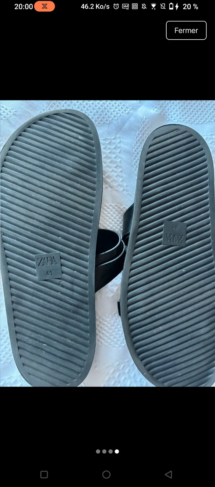 Sandales Zara noires boucles dorées 5