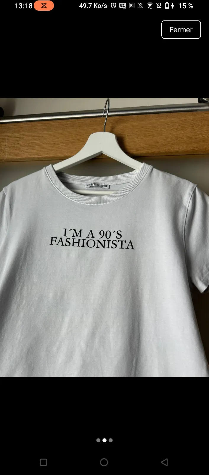 T-shirt blanc I'm a 90's fashionista 2