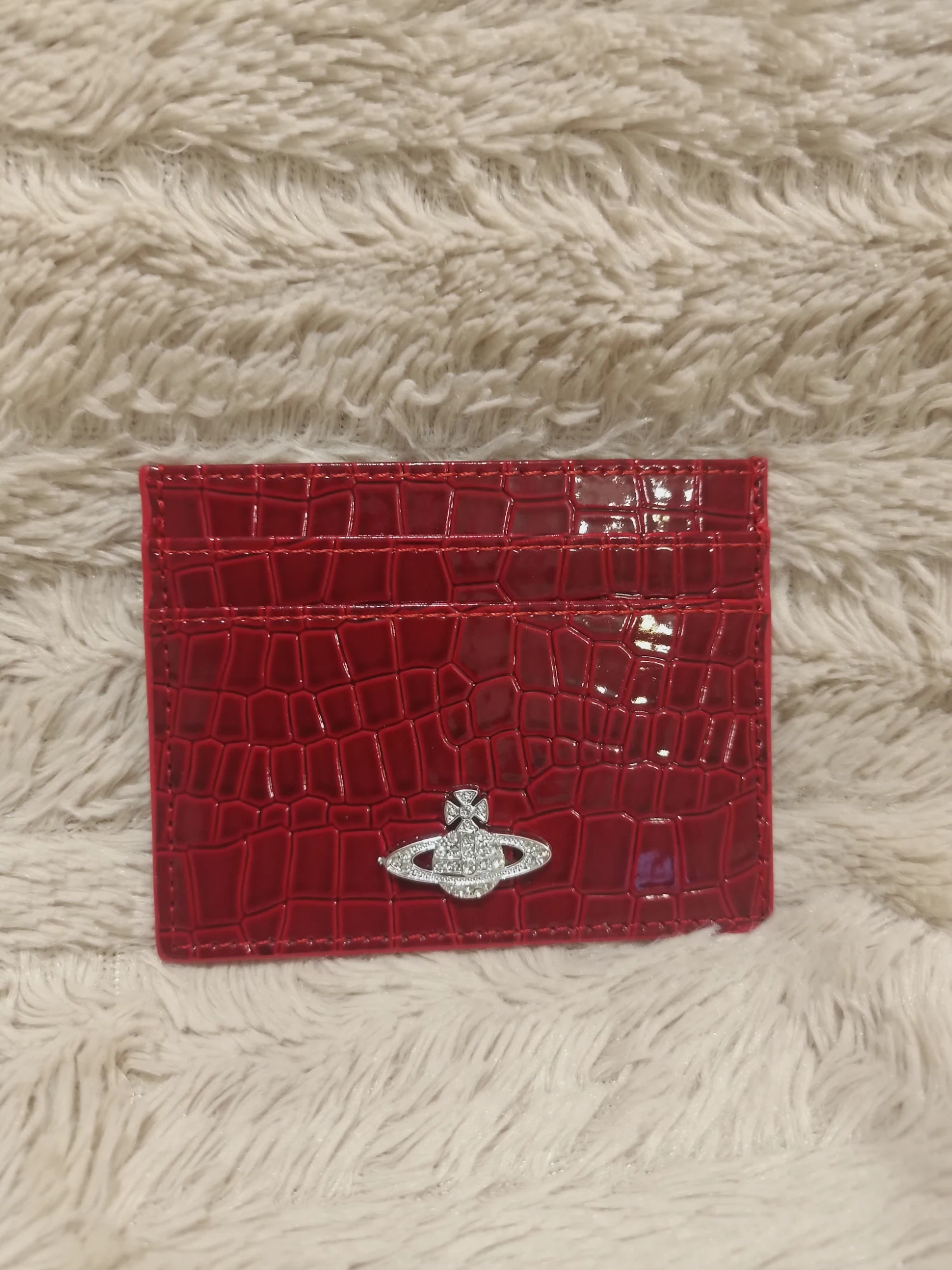 Porte-cartes Vivienne Westwood effet crocodile rouge – Vivienne Westwood – taille Taille unique