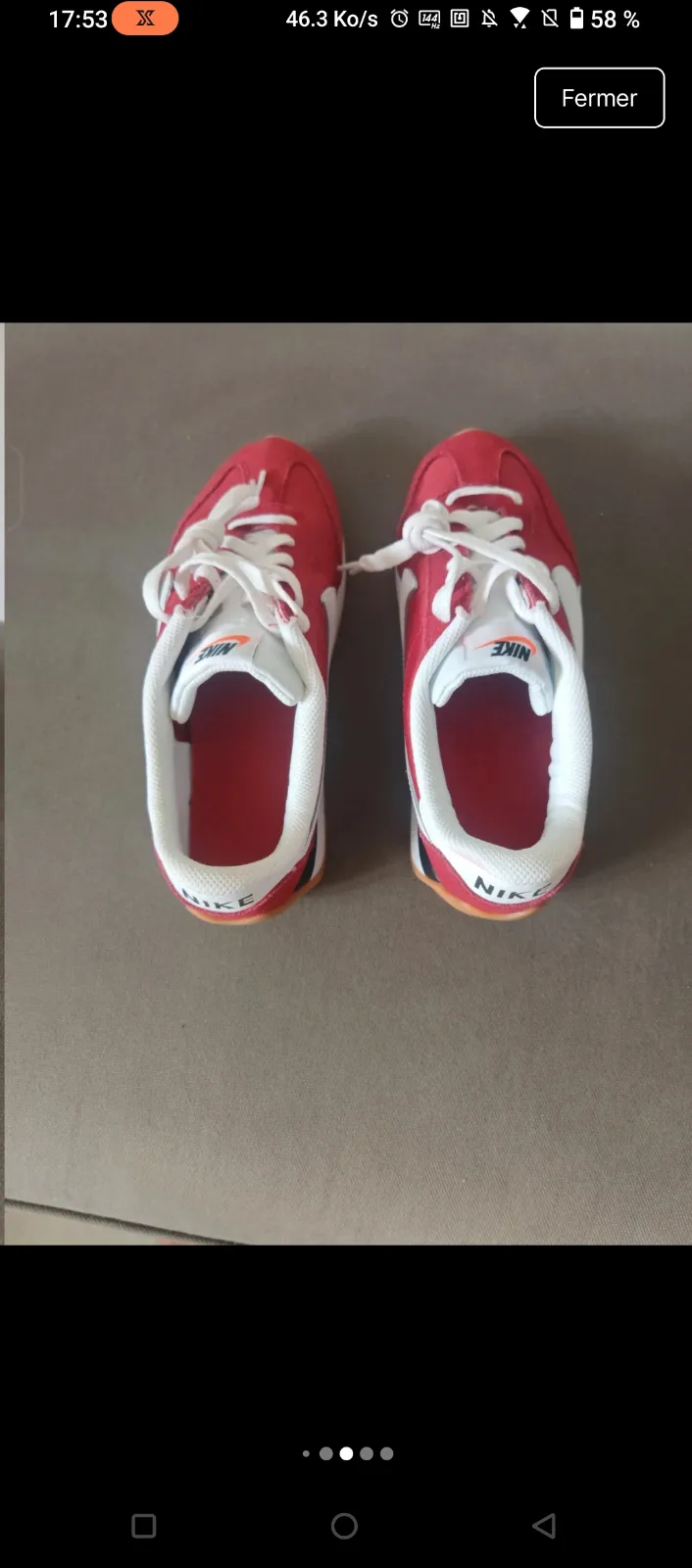 Nike pacific rouge et blanc adulte taille 40 5