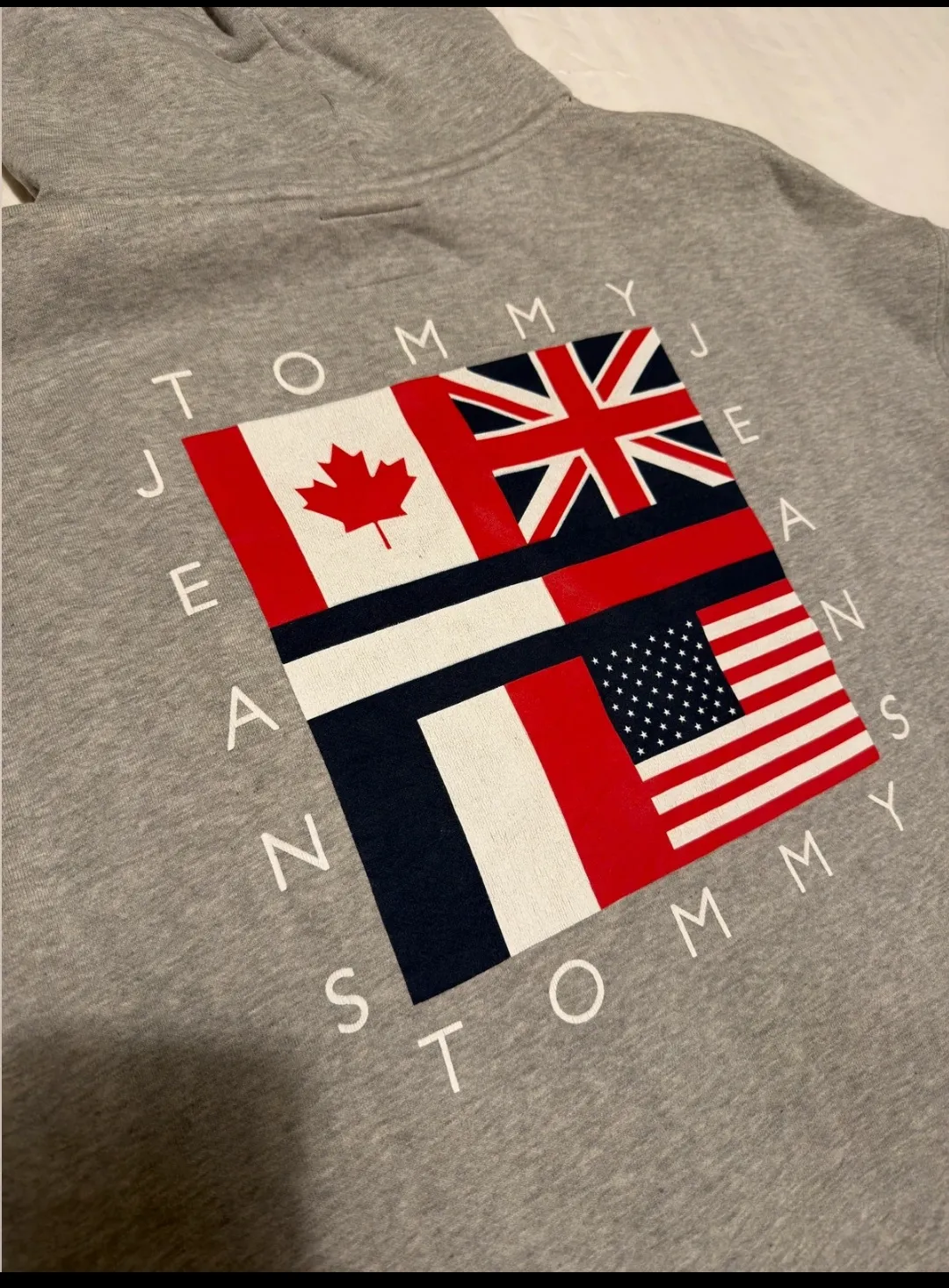 Sweat Tommy Hilfiger gris drapeau américain 4