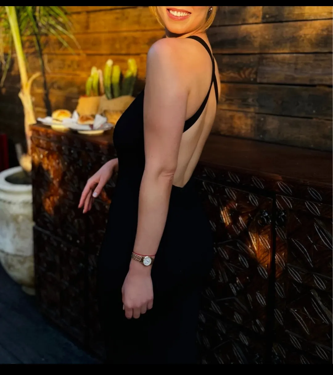 Robe longue noire élégante Zara 2