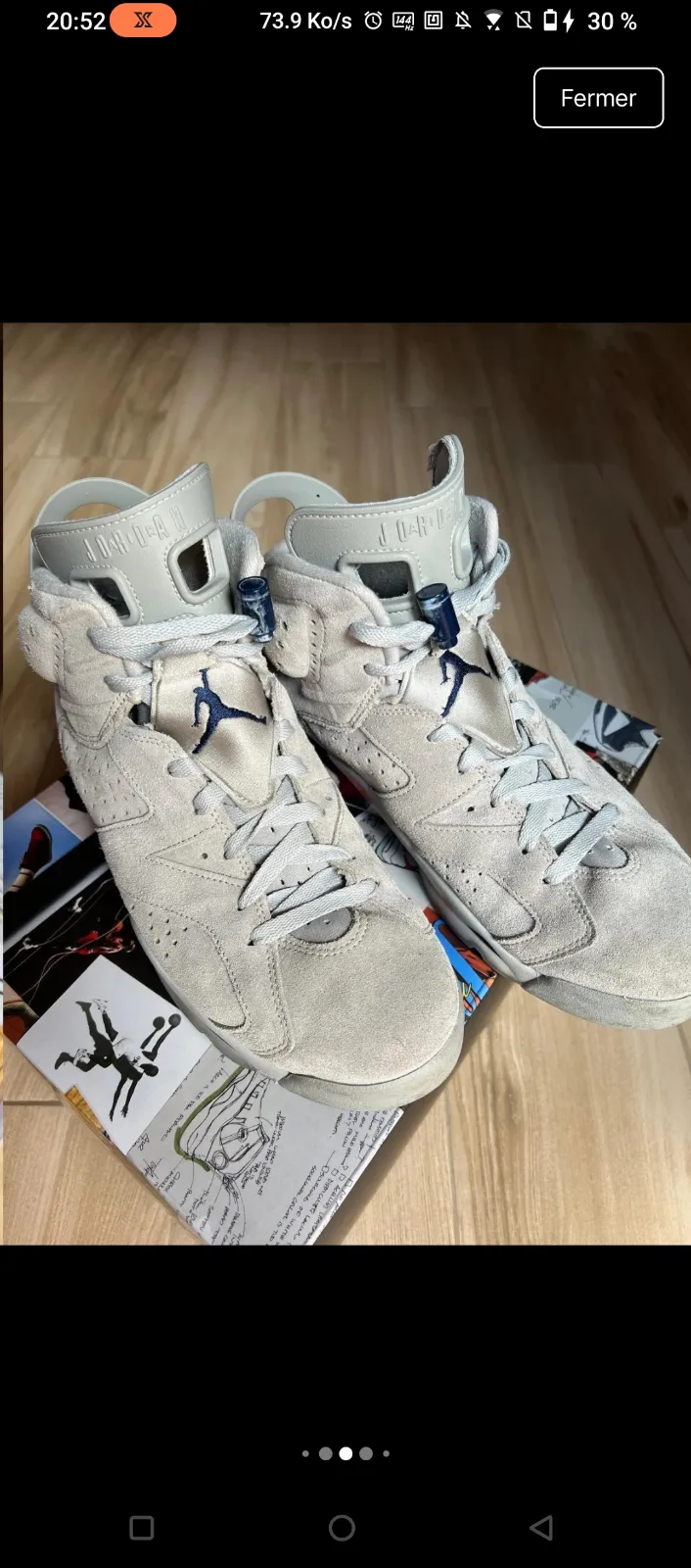 Air Jordan 6 Retro blanche bleu ciel 6
