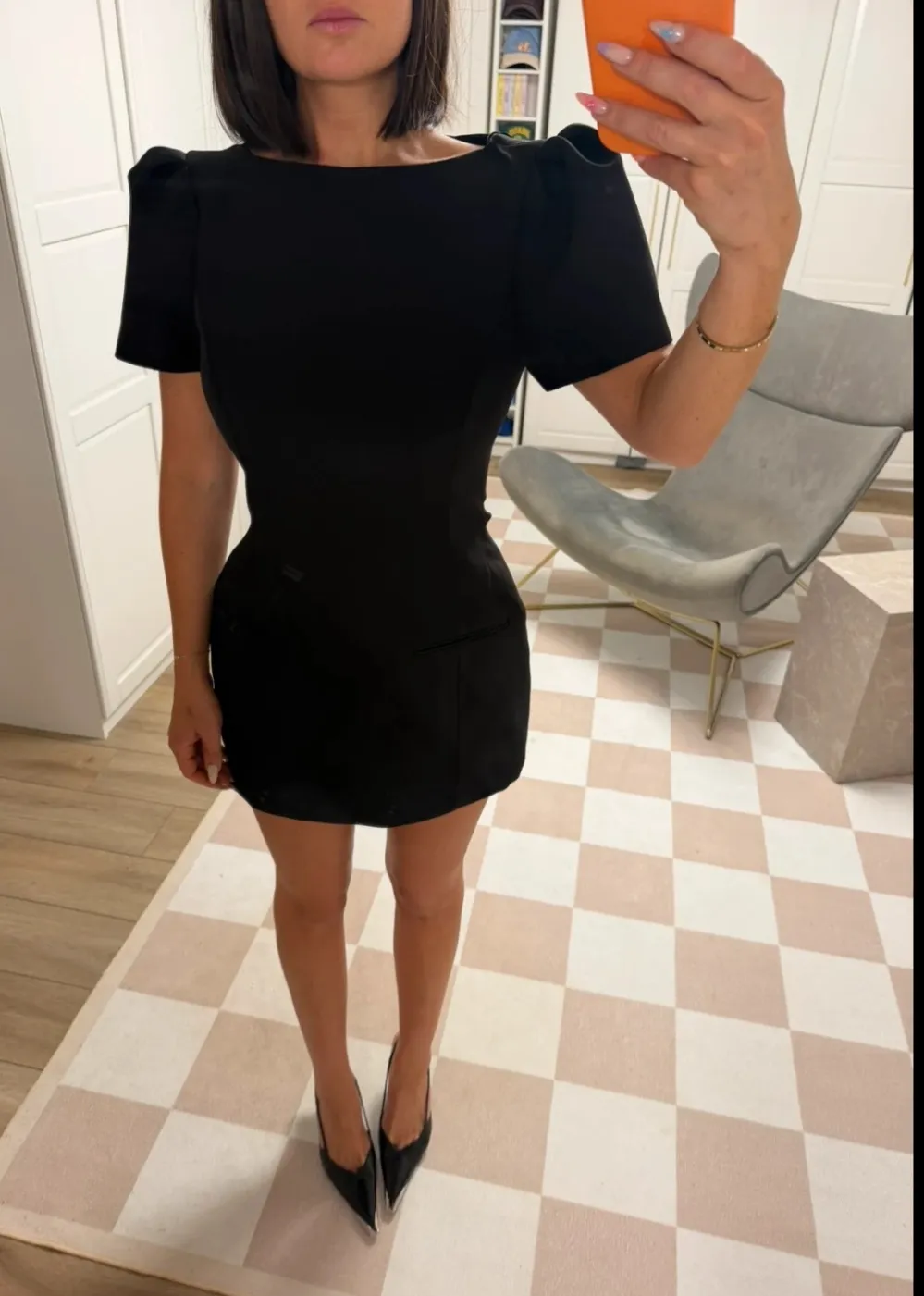 Black Mini Dress Short Sleeve 3
