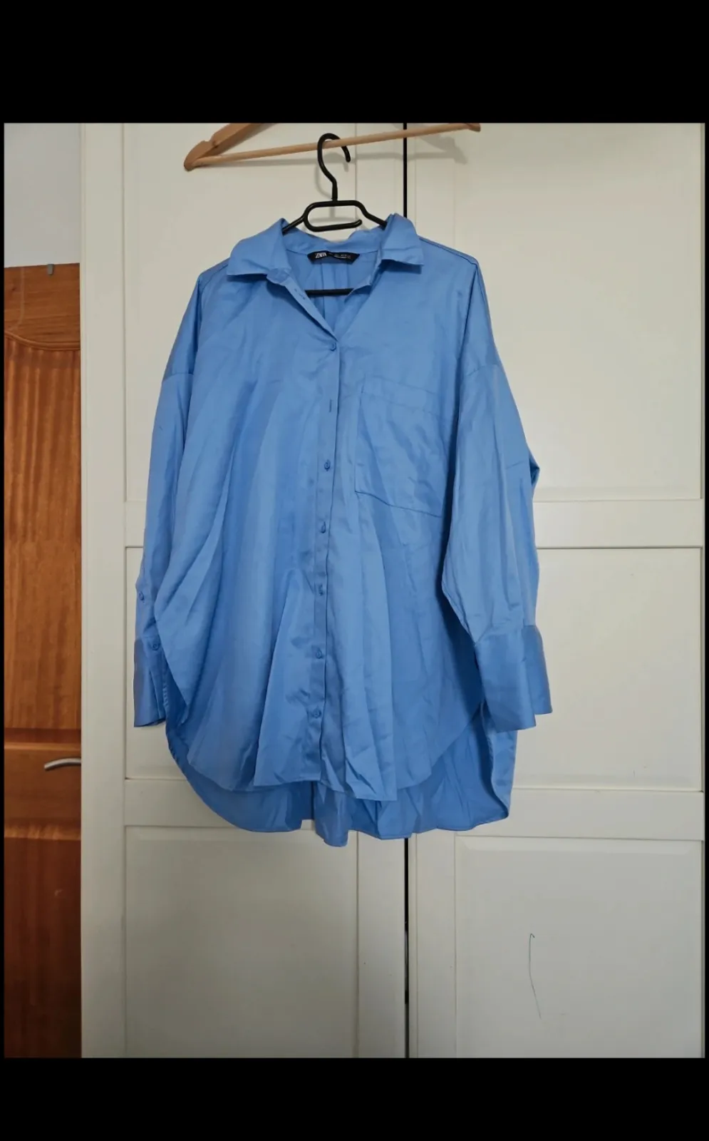 Chemise oversize bleu ciel
