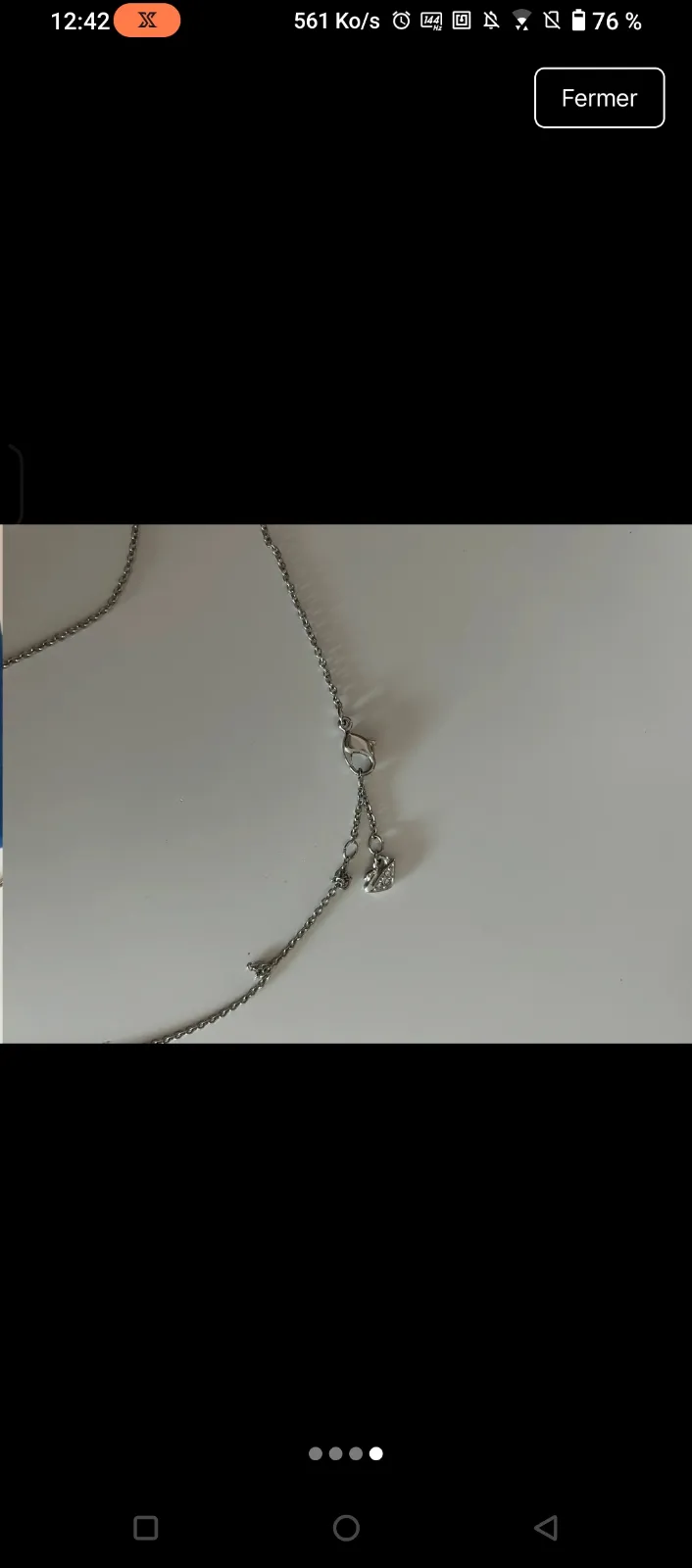 Bracelet Swarovski chaîne perlée étoile 4