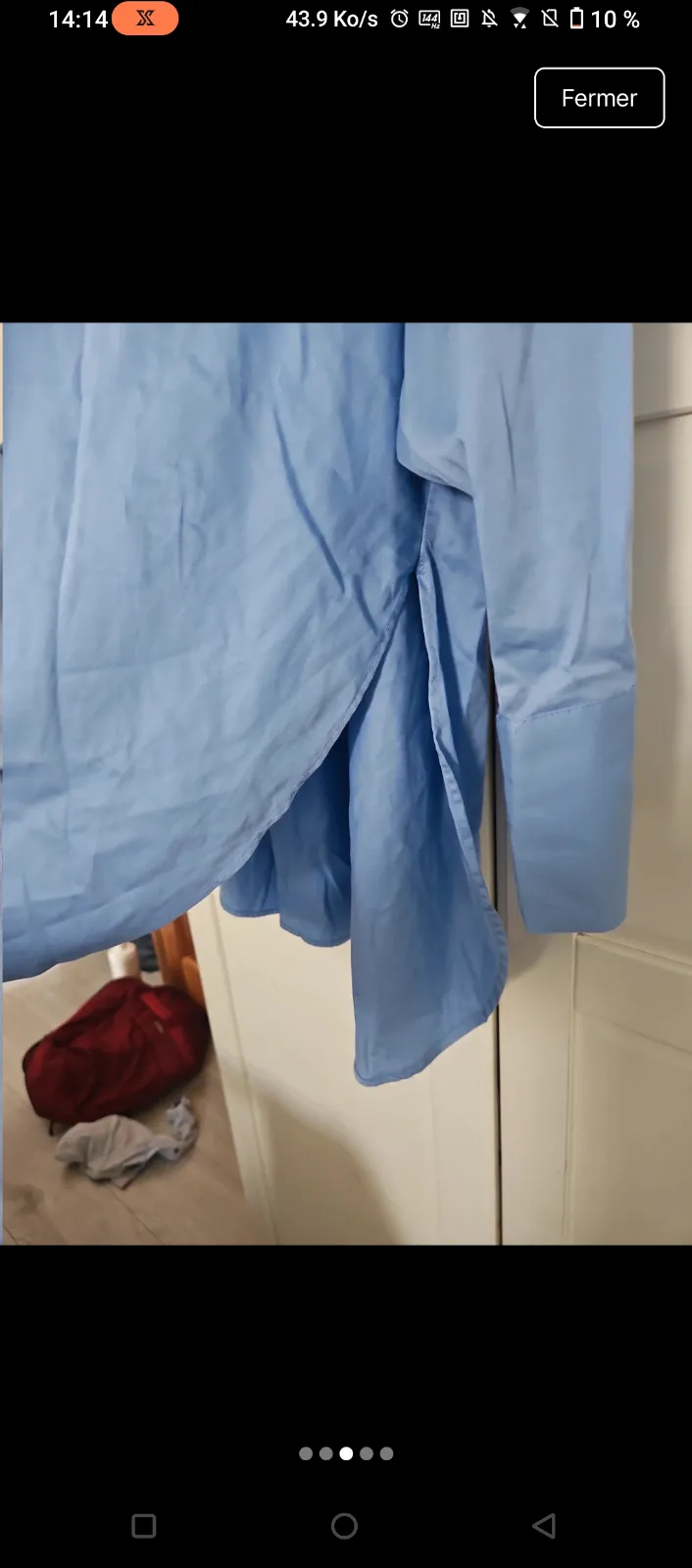 Chemise oversize bleu ciel 3