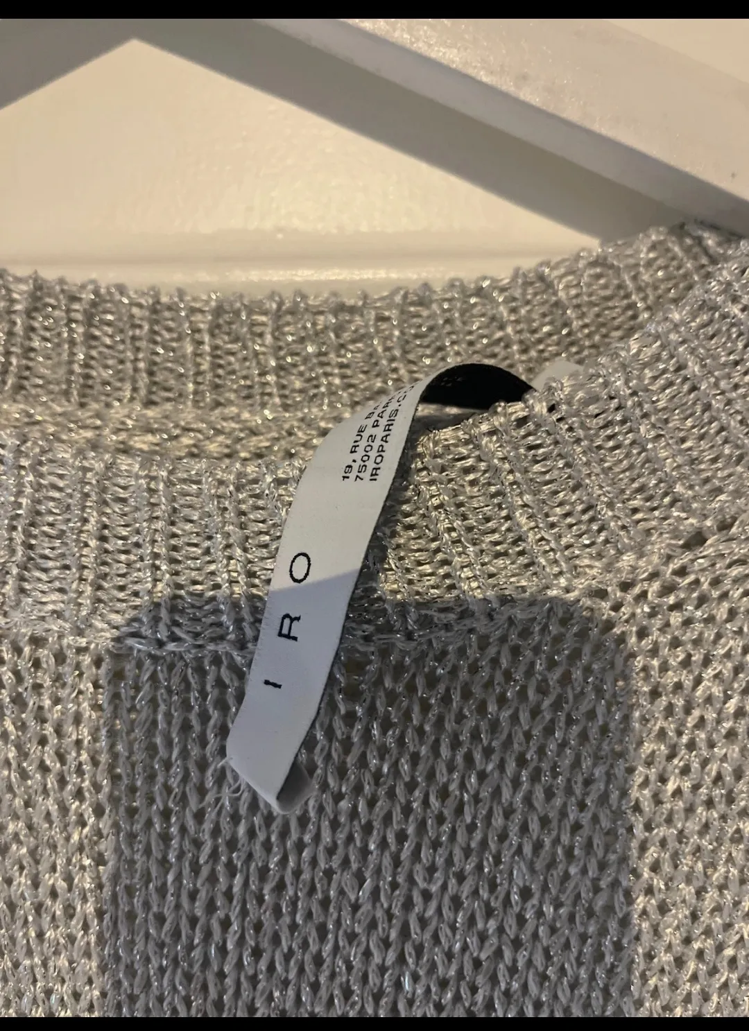 Pull IRO argenté maille brillante 2