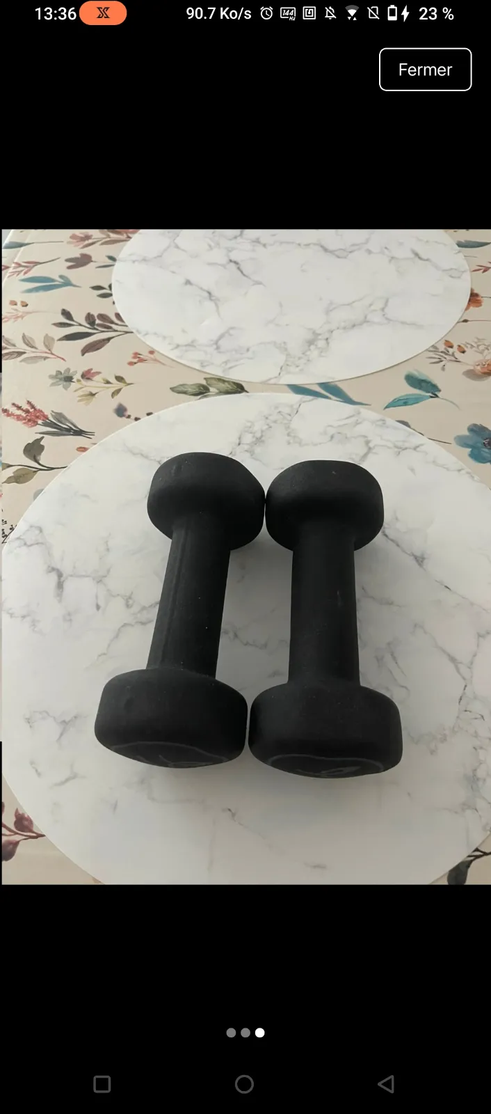 Paire d'haltères noirs 2 kg 3