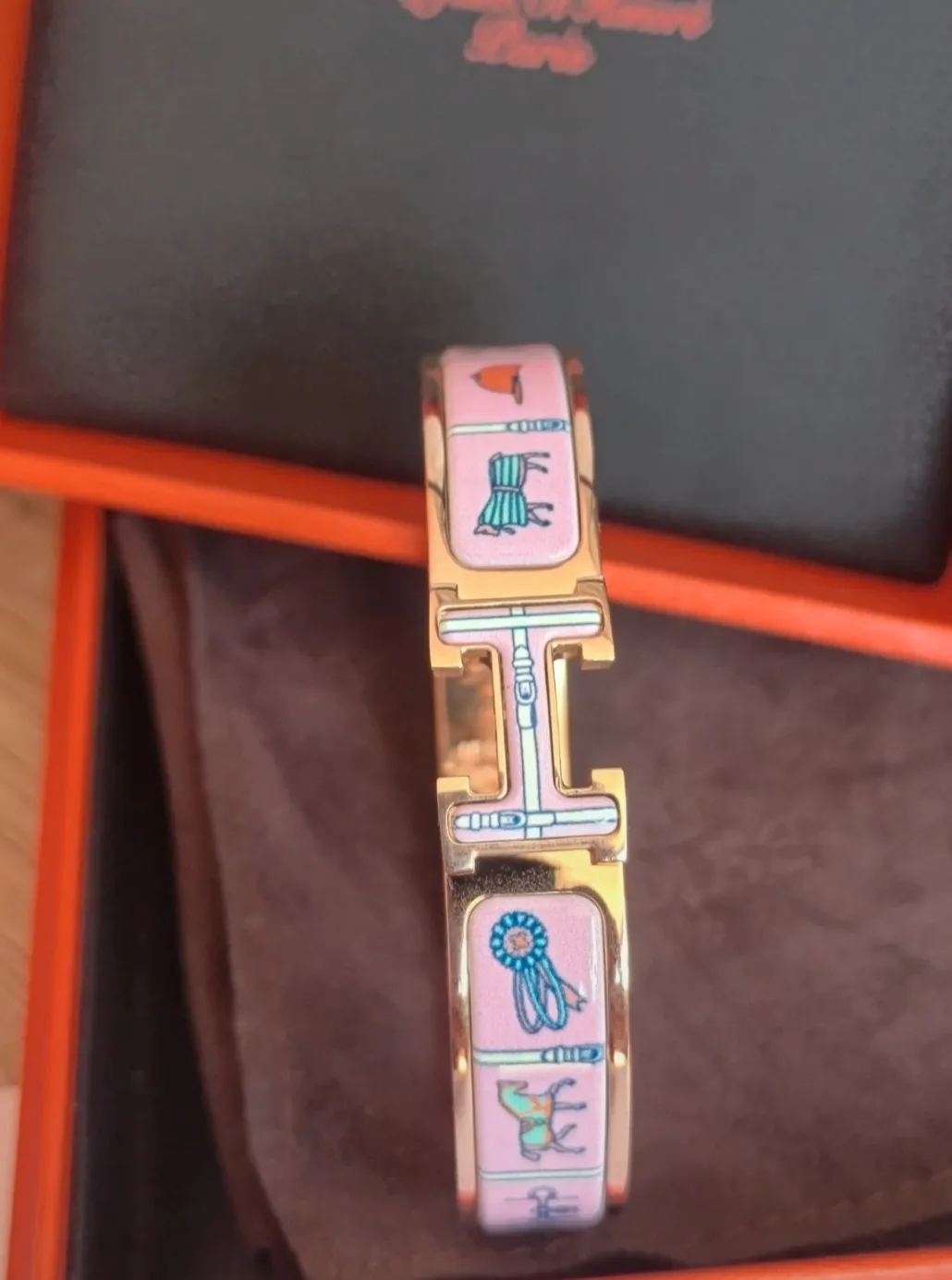 Bracelet Hermès Clic H - Or rose GM 6