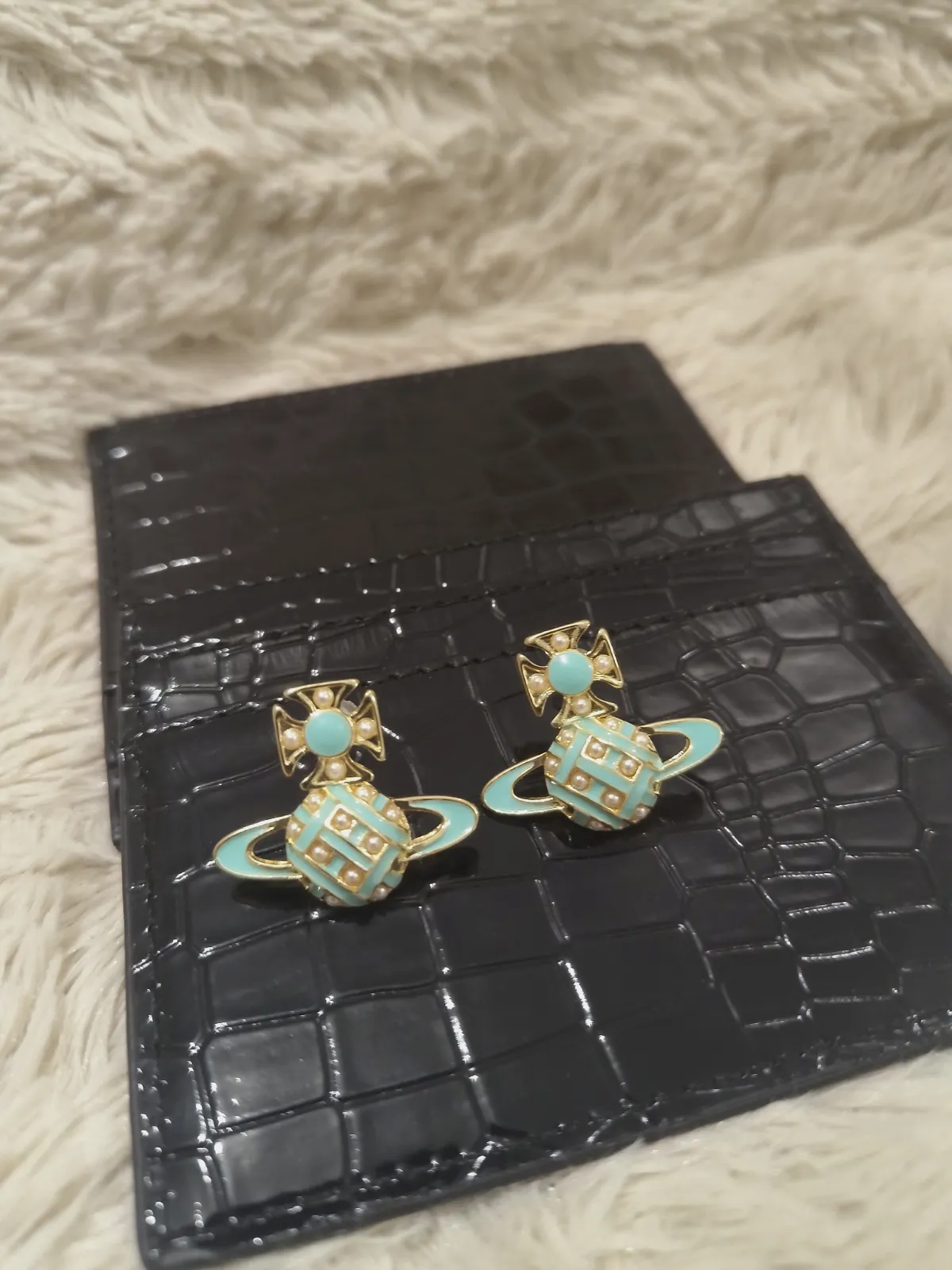 Boucles d'oreilles Vivienne Westwood globe turquoise – Vivienne Westwood – taille Taille unique 5