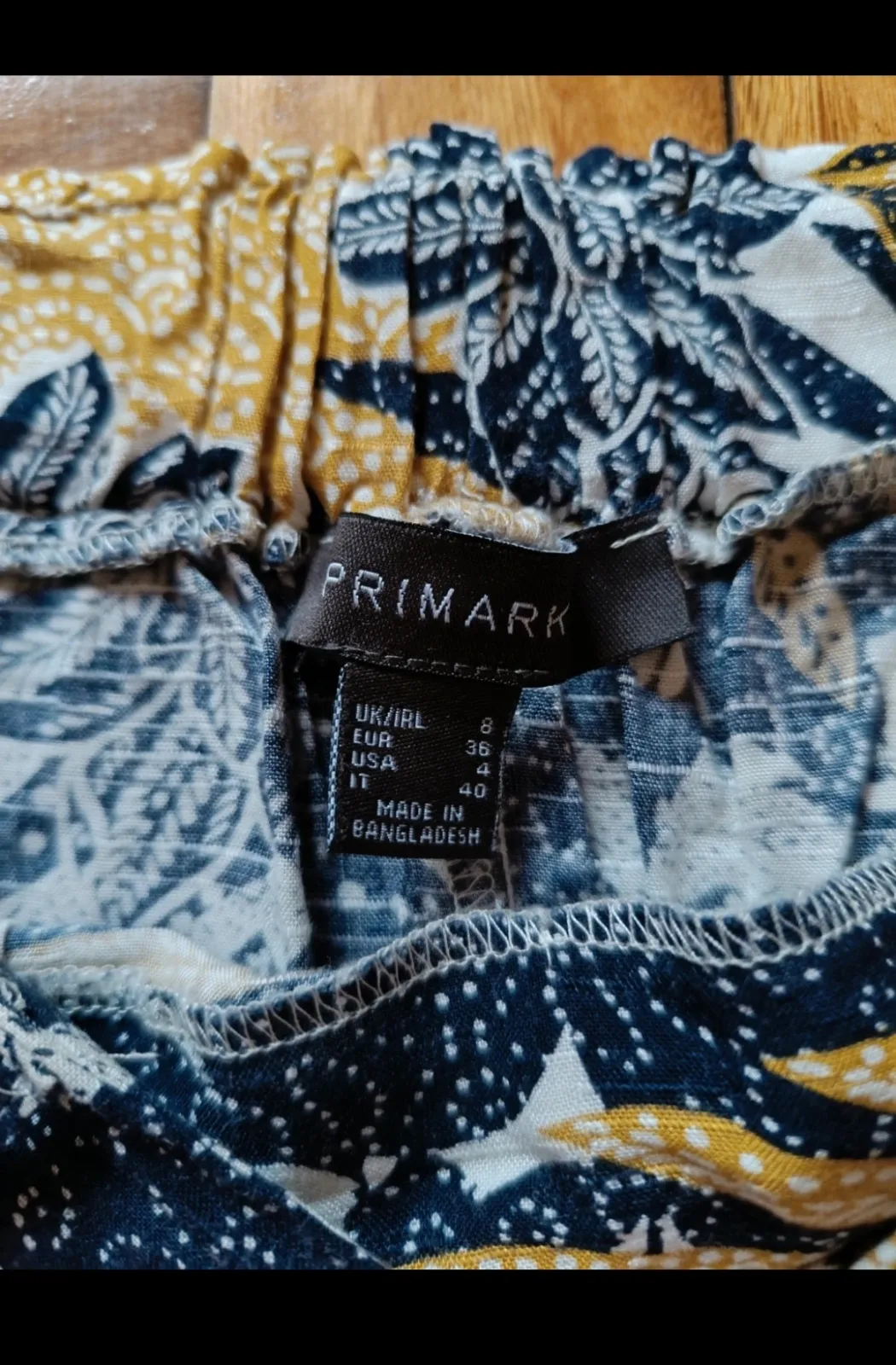 Ensemble crop top shorts imprimé bleu 2