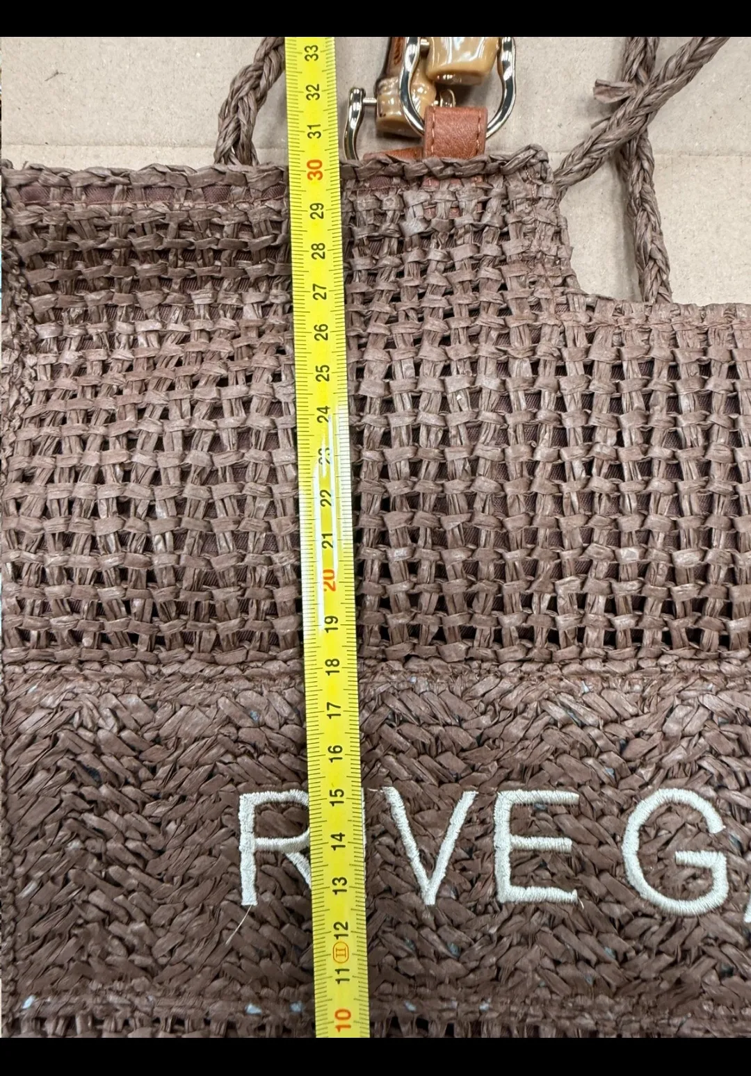 Sac Rive Gauche anses bambou taupe 7