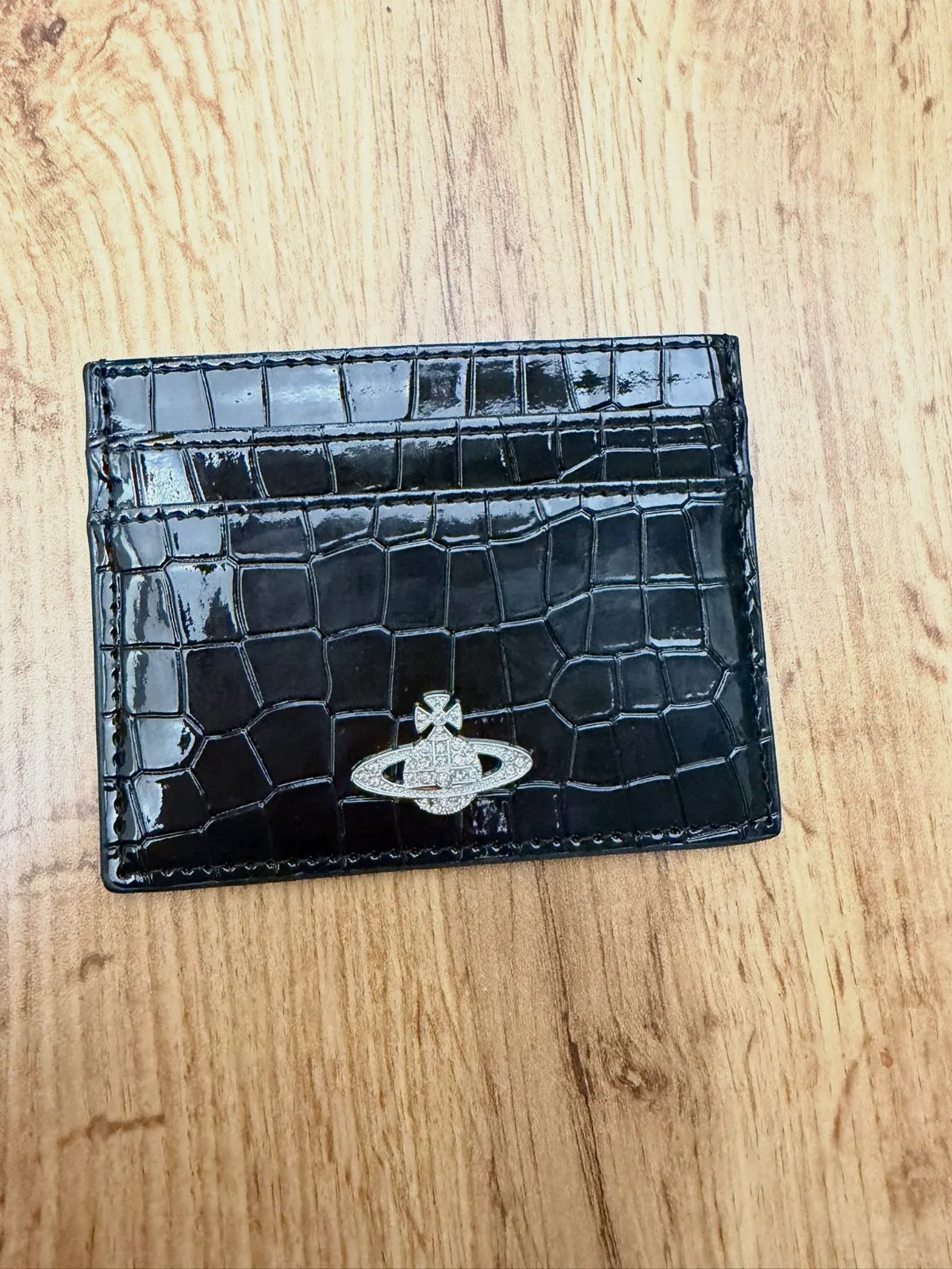 Porte-cartes Vivienne Westwood effet crocodile noir – Vivienne Westwood – taille Taille unique 5
