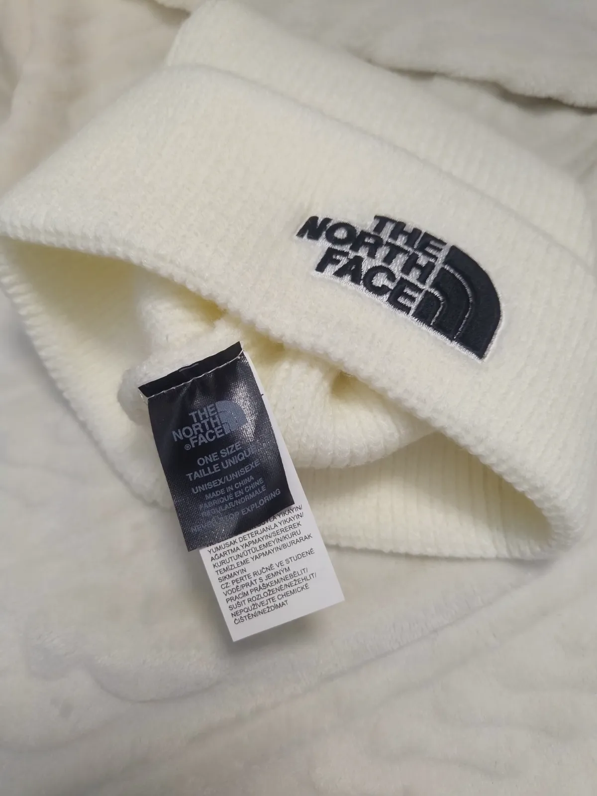 Bonnet blanc The North Face avec étiquette – The North Face – taille Taille unique 5