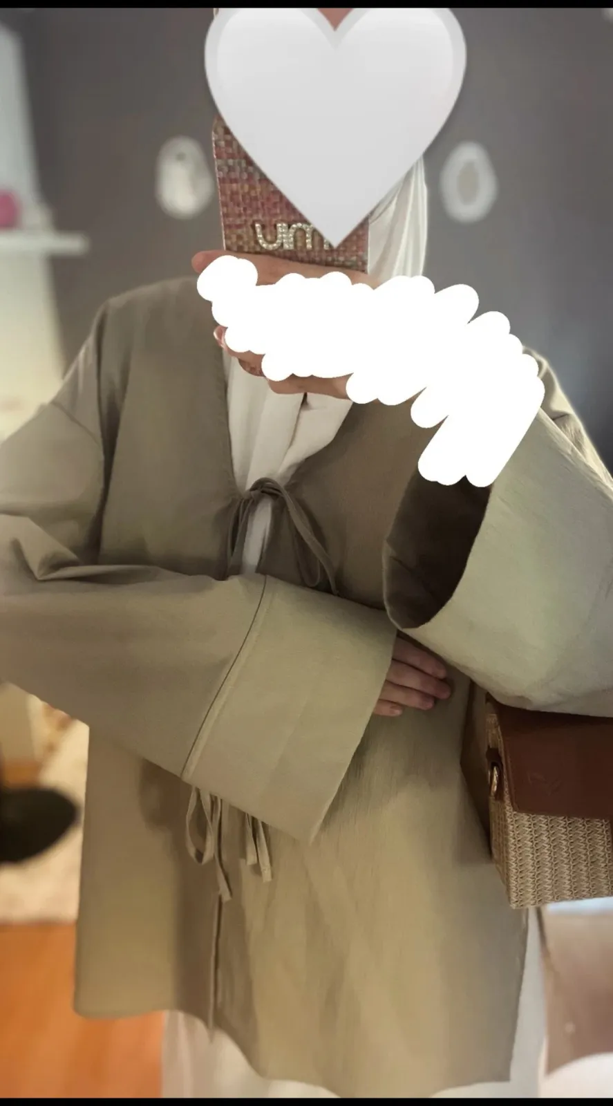 Blazer kaki oversize vintage élégant 2