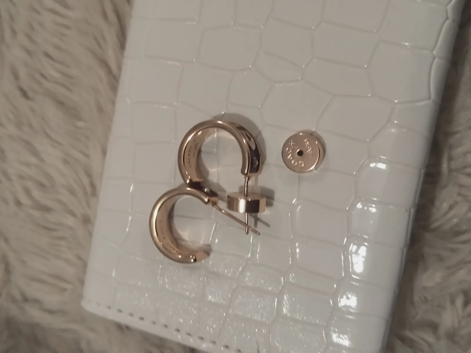 Boucles d'oreilles créoles Coach émaillées – Coach – taille Taille unique 5