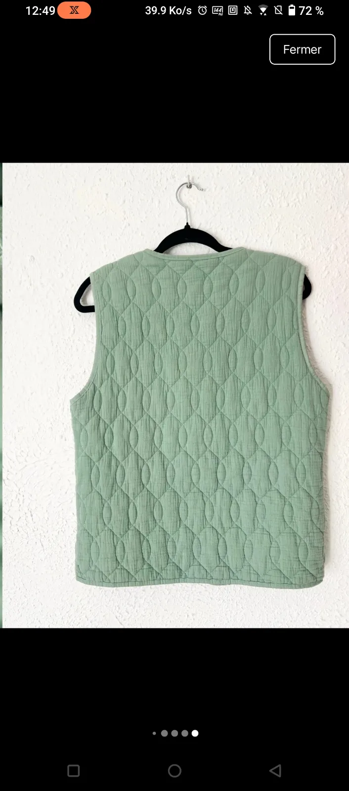 Gilet matelassé vert d'eau sans manches 7