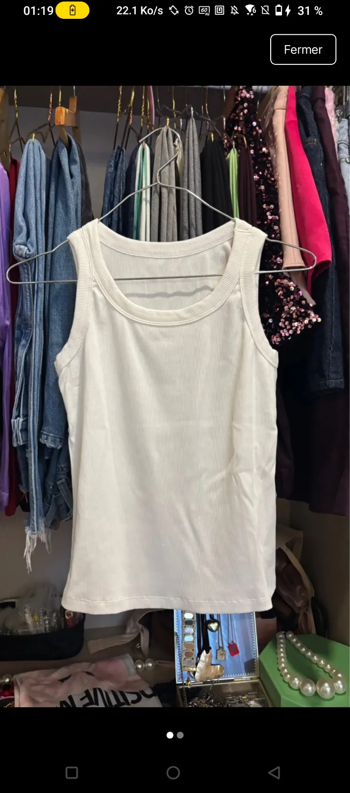 White Basic Tank Top