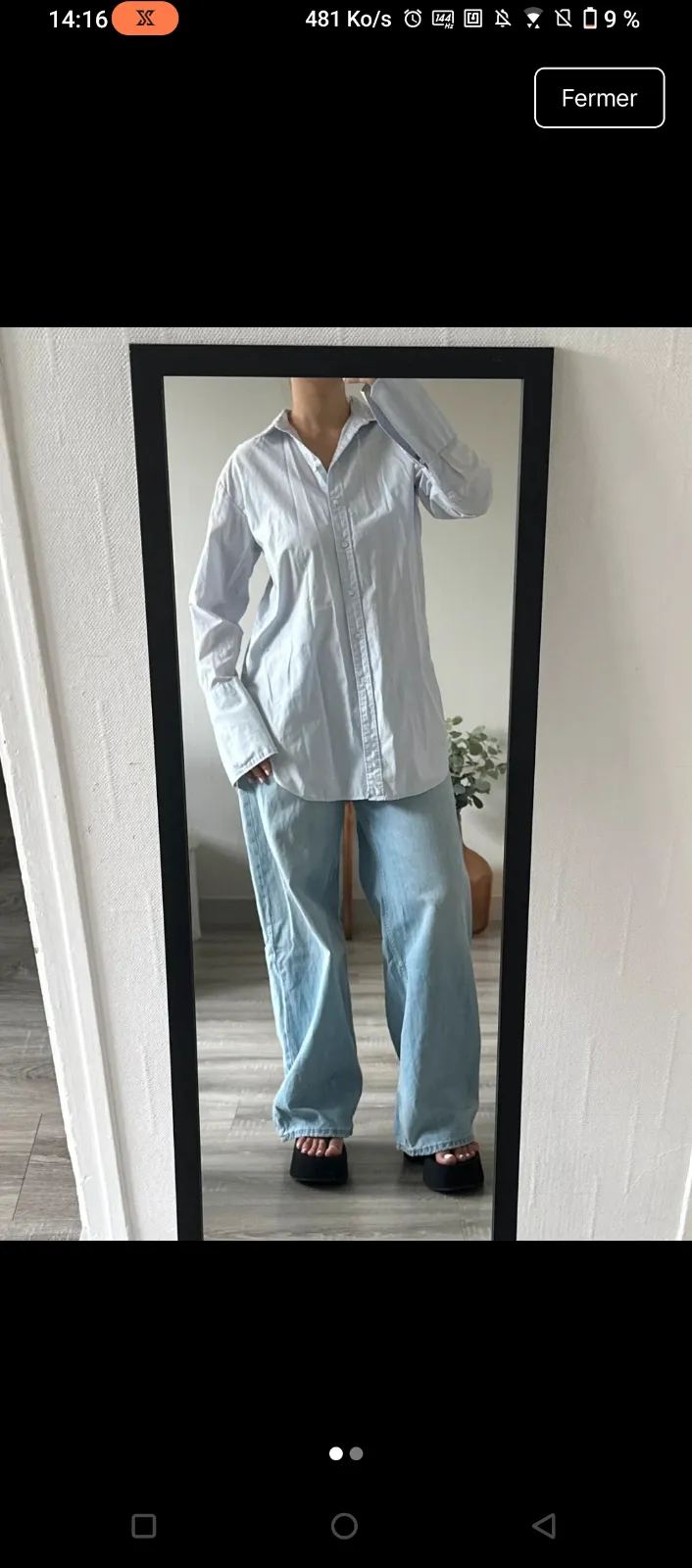 Chemise blanche oversize coton 4