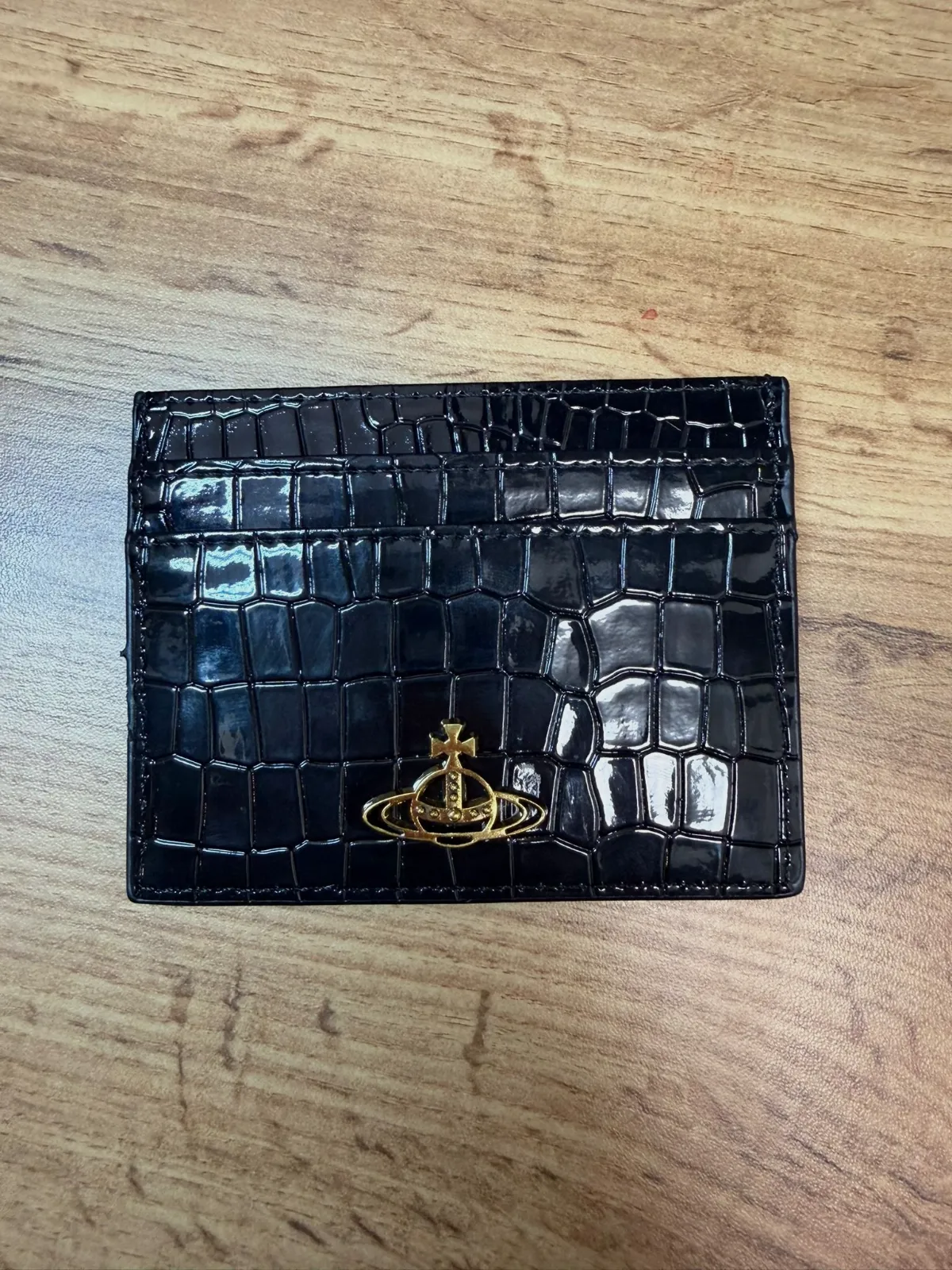 Porte-cartes Vivienne Westwood effet crocodile noir – Vivienne Westwood – taille Taille unique 5