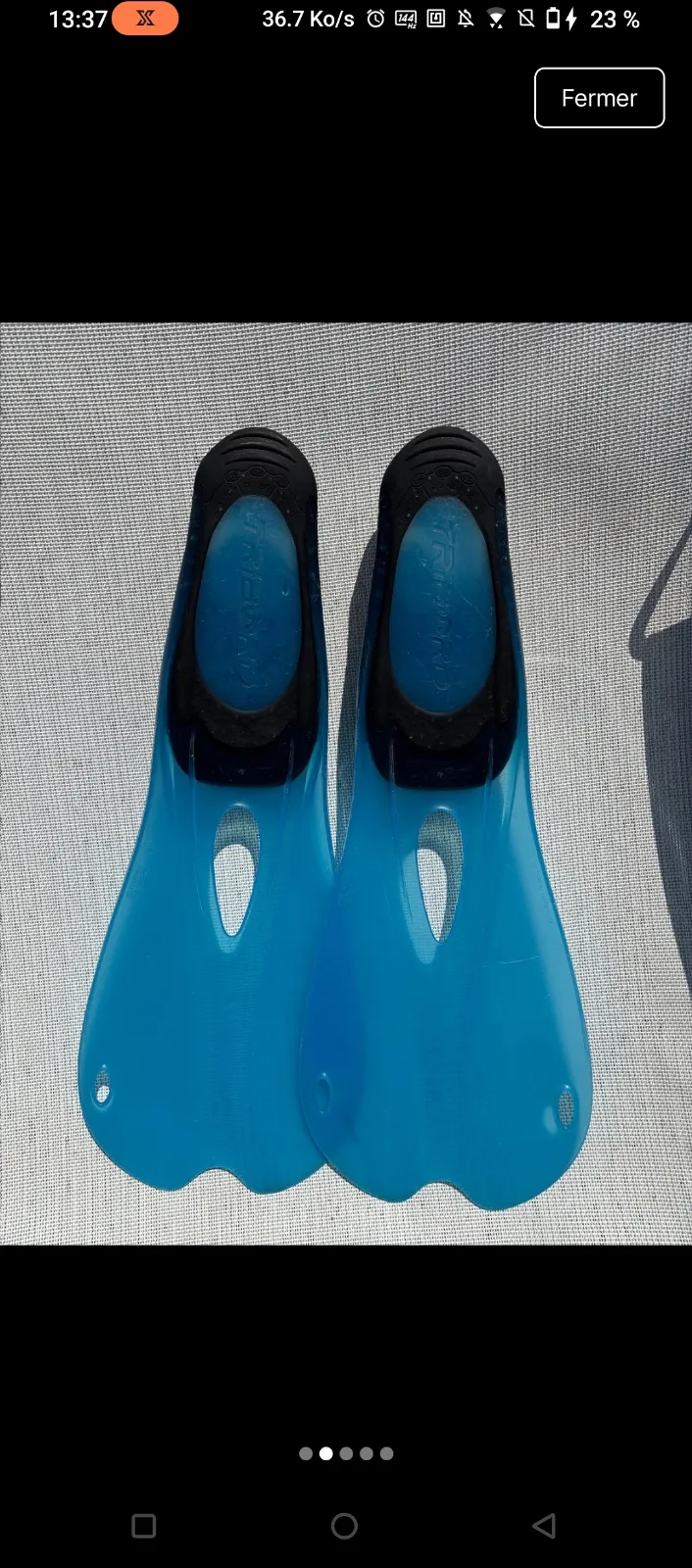 Palmes de plongée bleu et noir 4